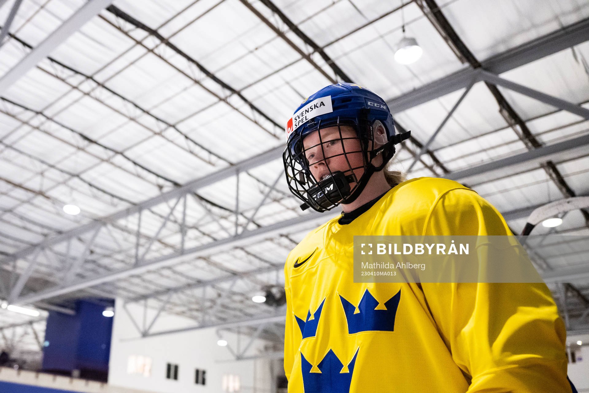 Sara Hjalmarsson of Sweden at a practice session the 2023