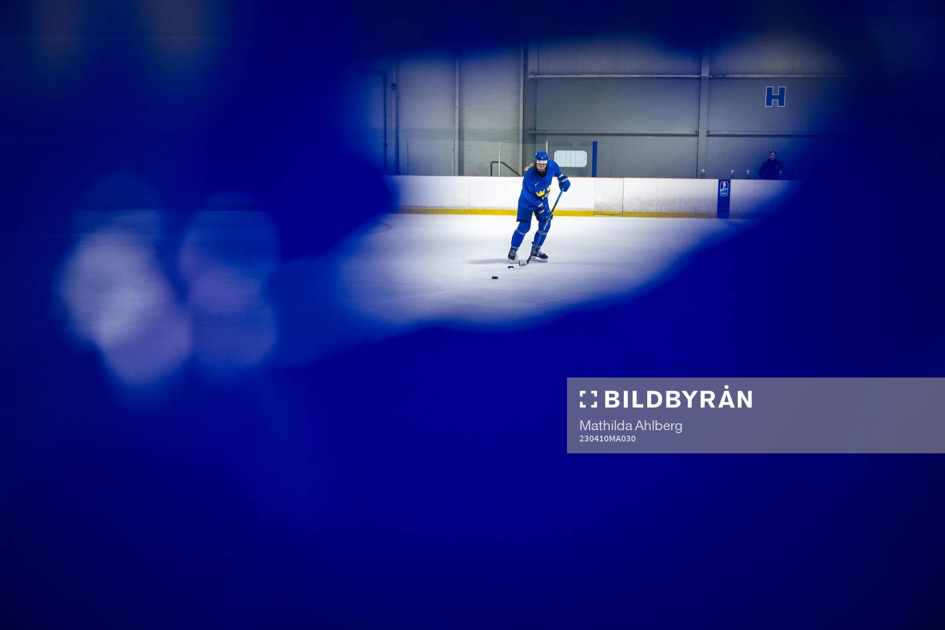 Linnéa Andersson of Sweden at a practice session the 2023