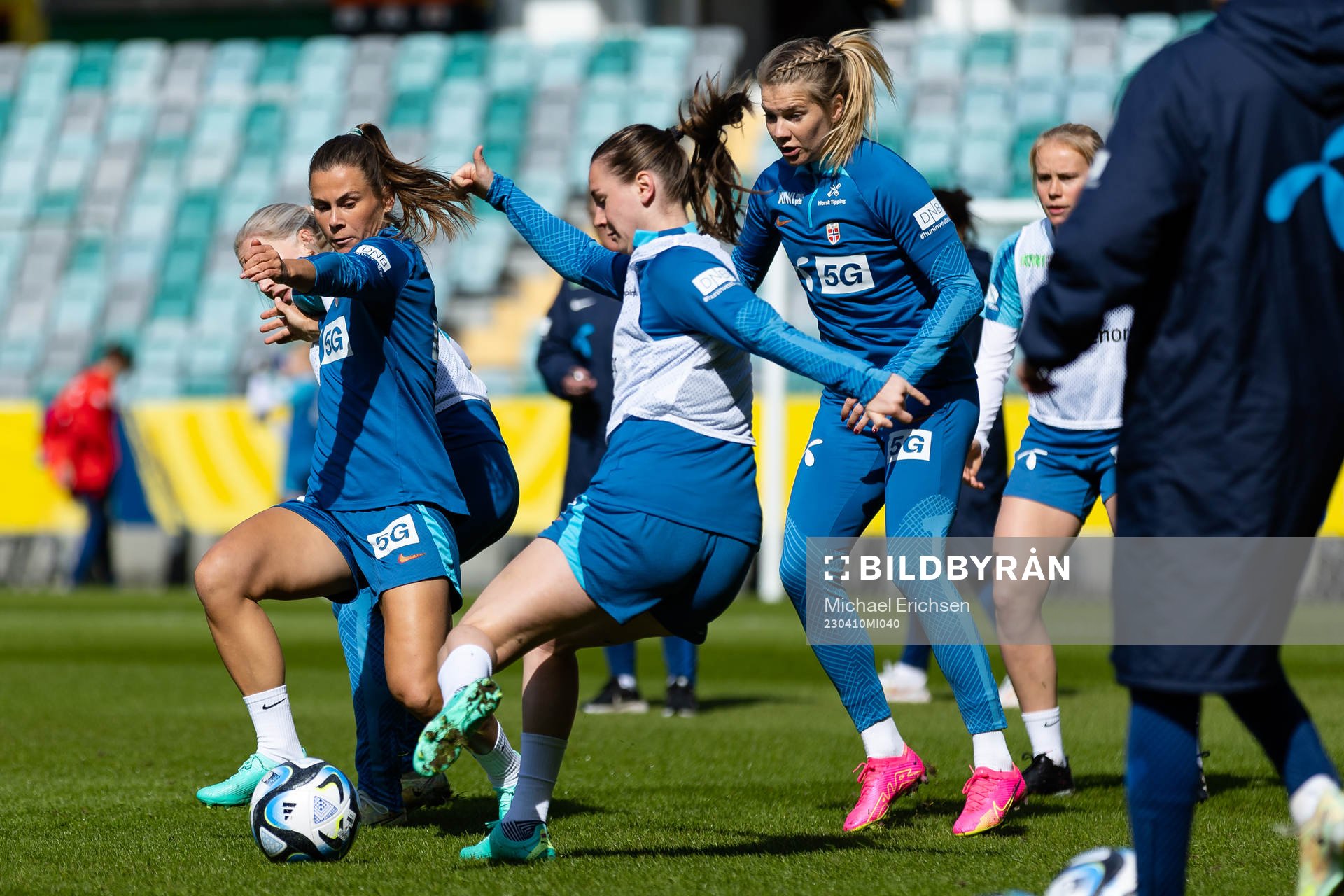 Julie Blakstad and Ada Hegerberg of Norway