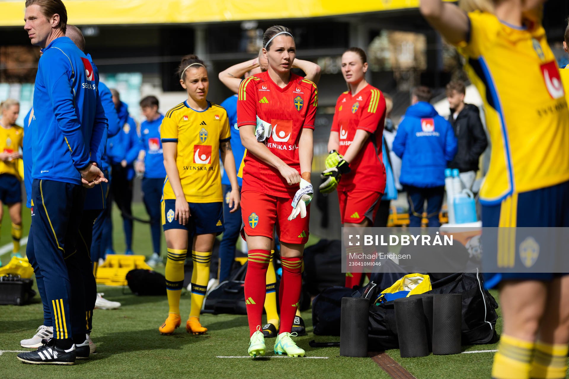 Goalkeeper Jennifer Falk  of the swedish women's national