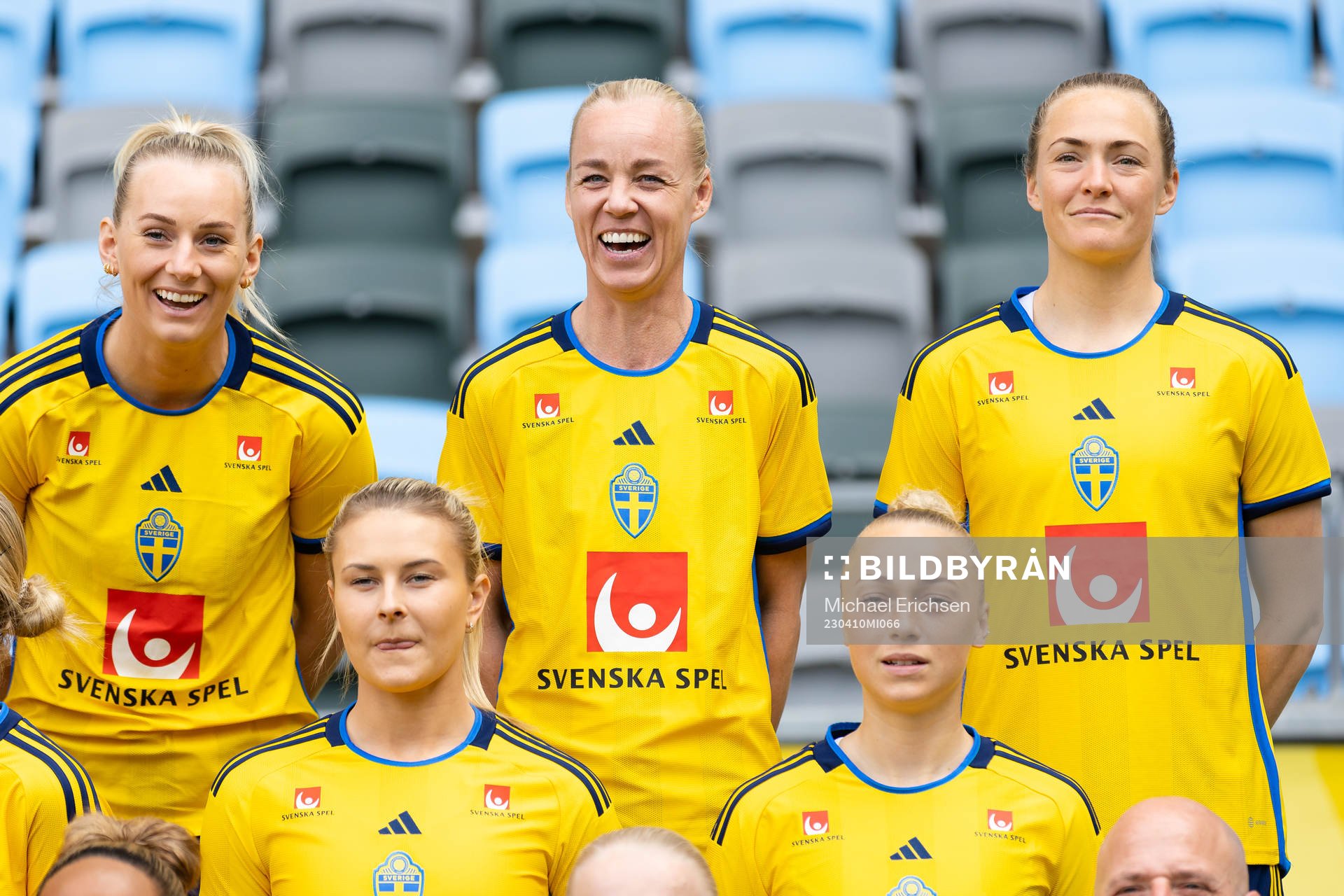 Stina Blackstenius, Caroline Seger and Magdalena Eriksson