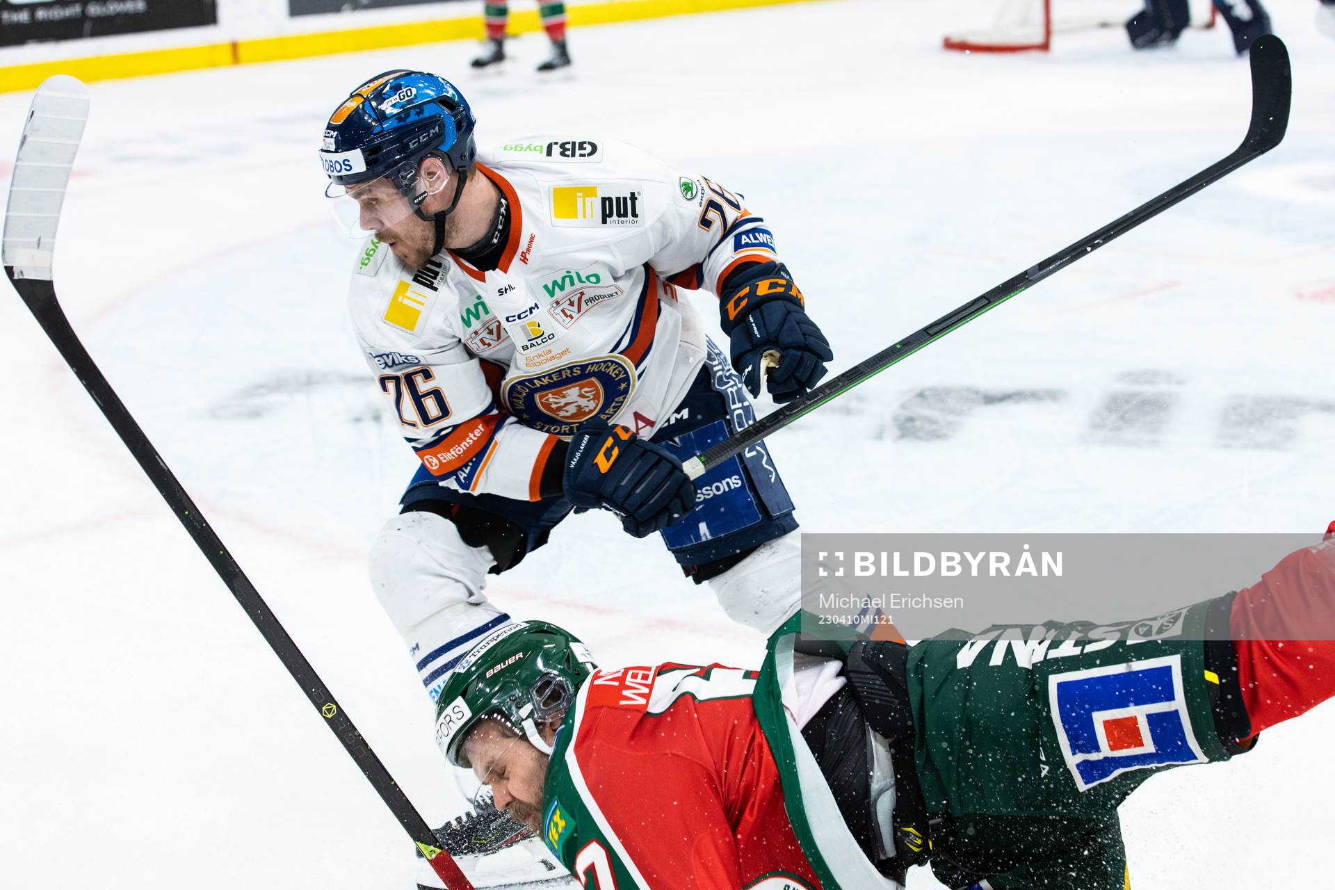 Växjös Joel Kellman och Frölundas Jacob Nilsson