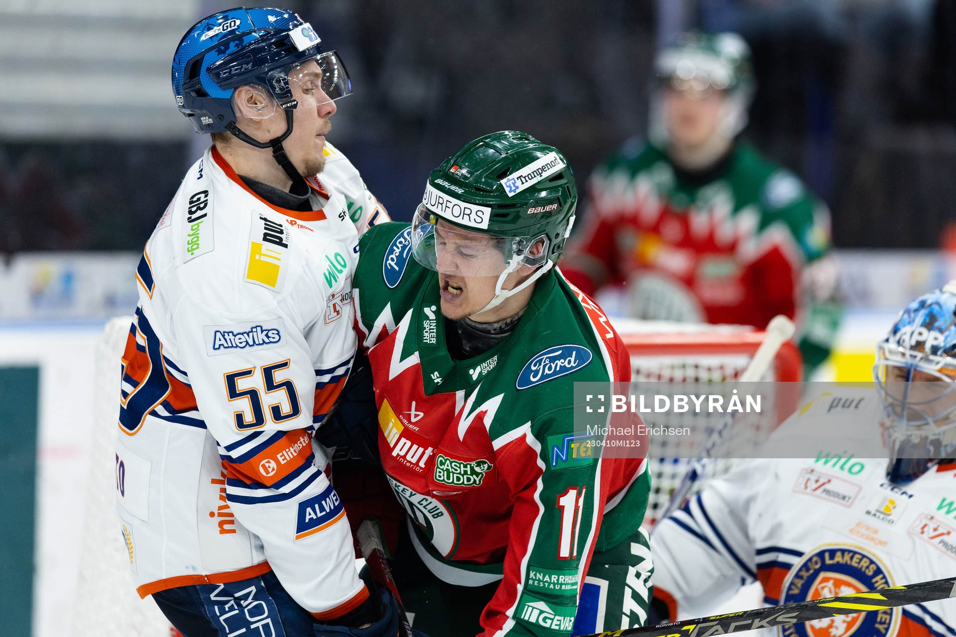Växjös Miika Koivisto och Frölundas Erik Borg