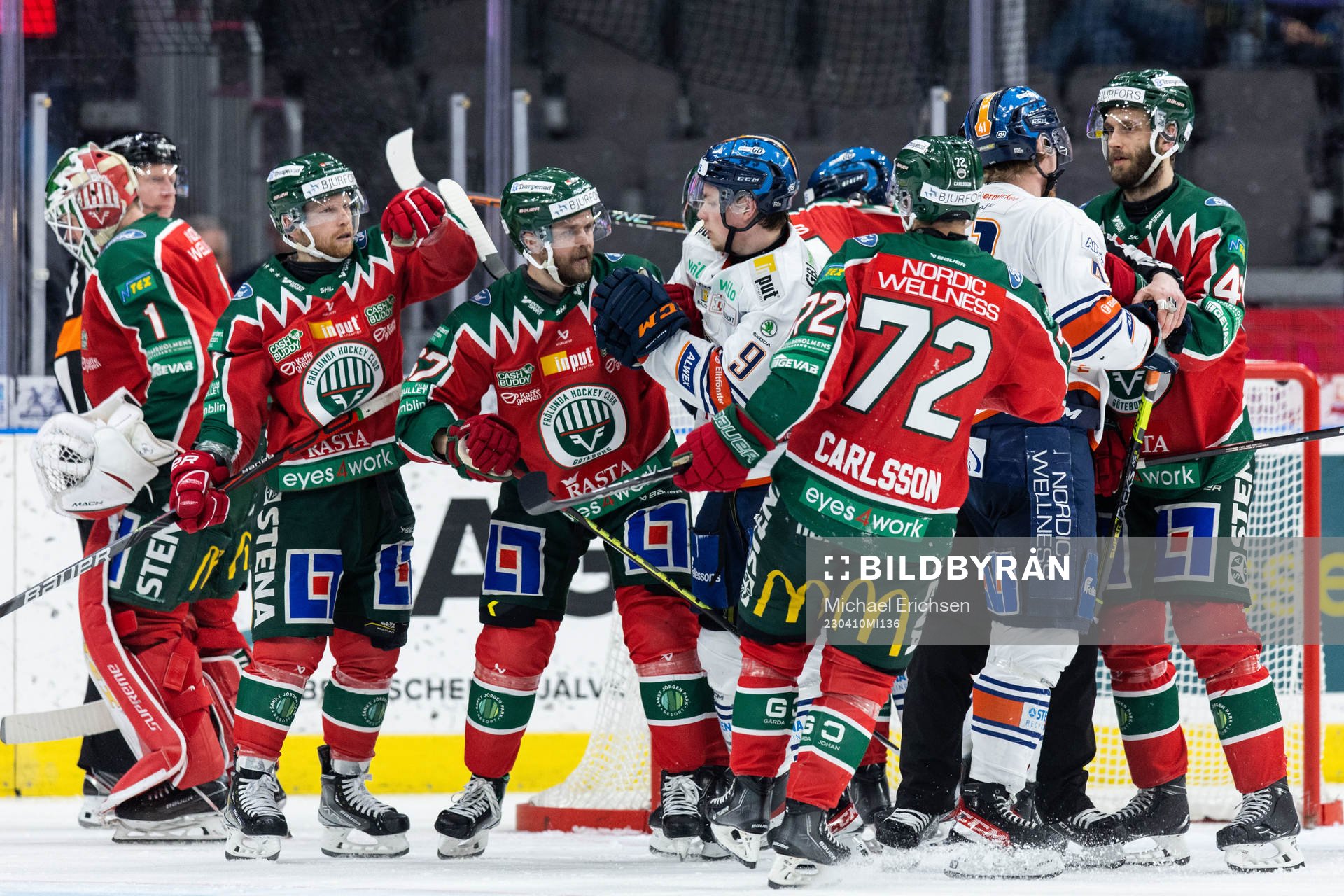 Frölundas Jacob Nilsson, Patrik Carlsson och Tom Nilsson