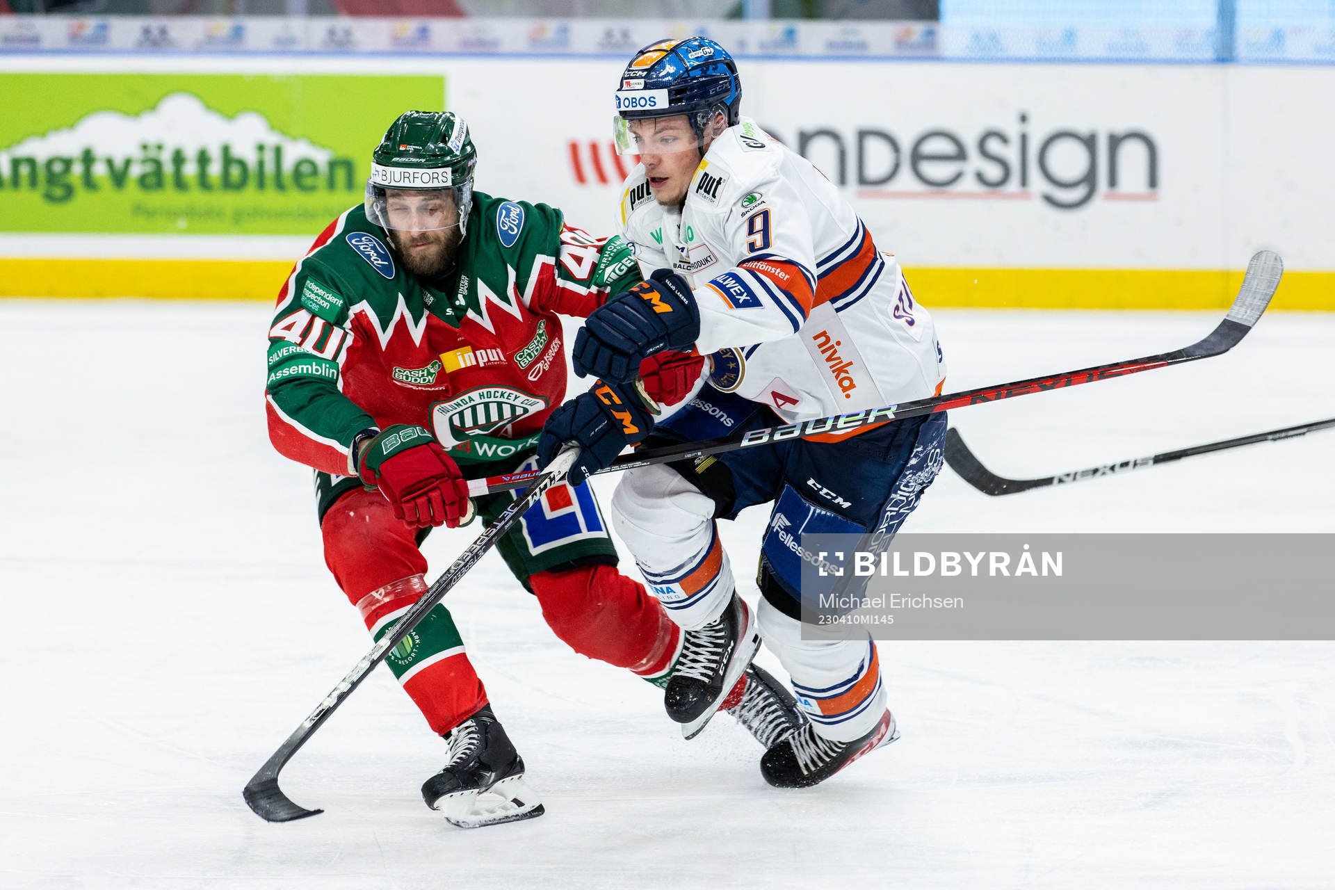 Frölundas Petteri Lindbohm och Växjös Victor Stjernborg