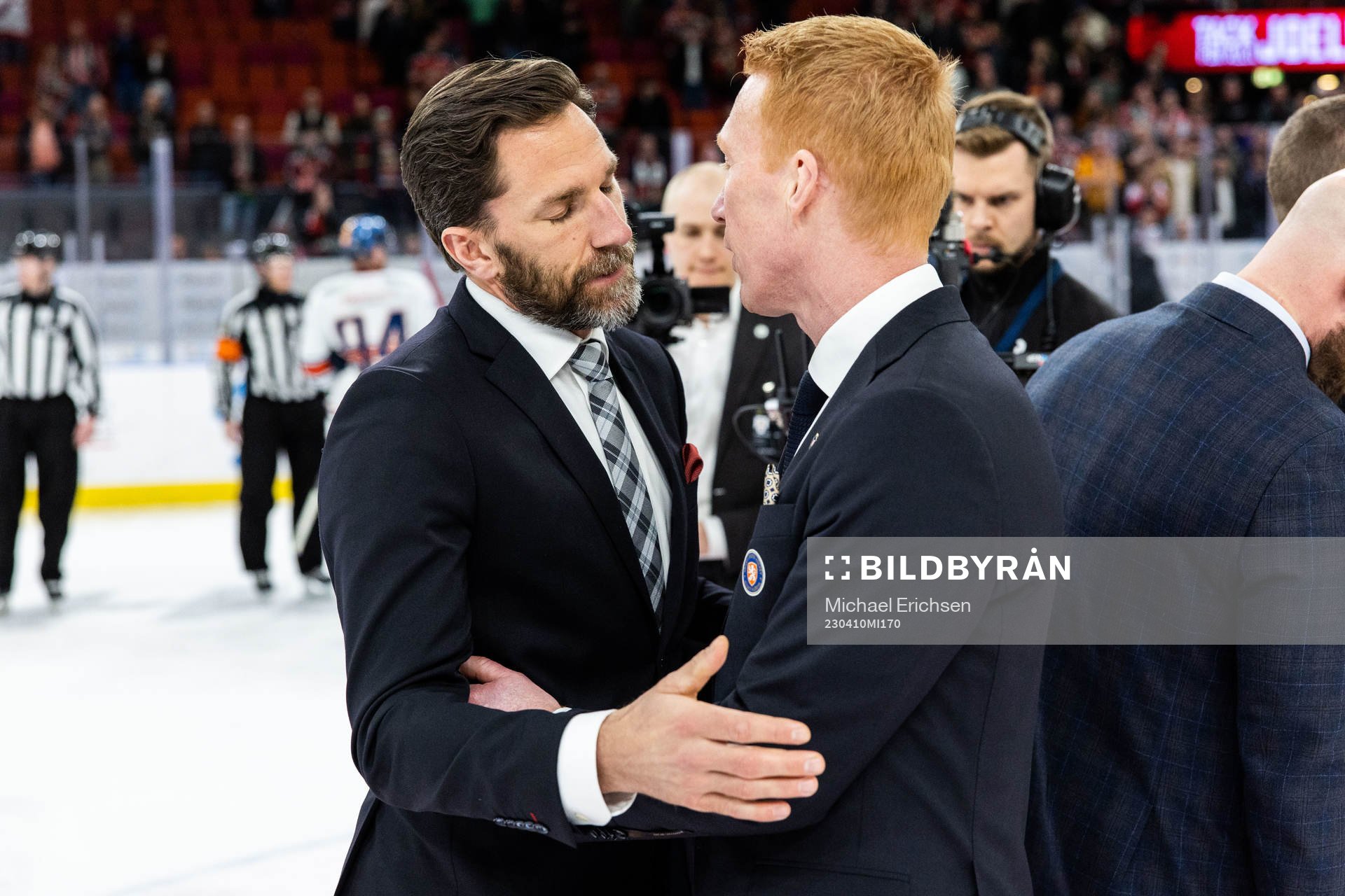 Frölundas Joel Lundqvist och Växjös tränare Jörgen