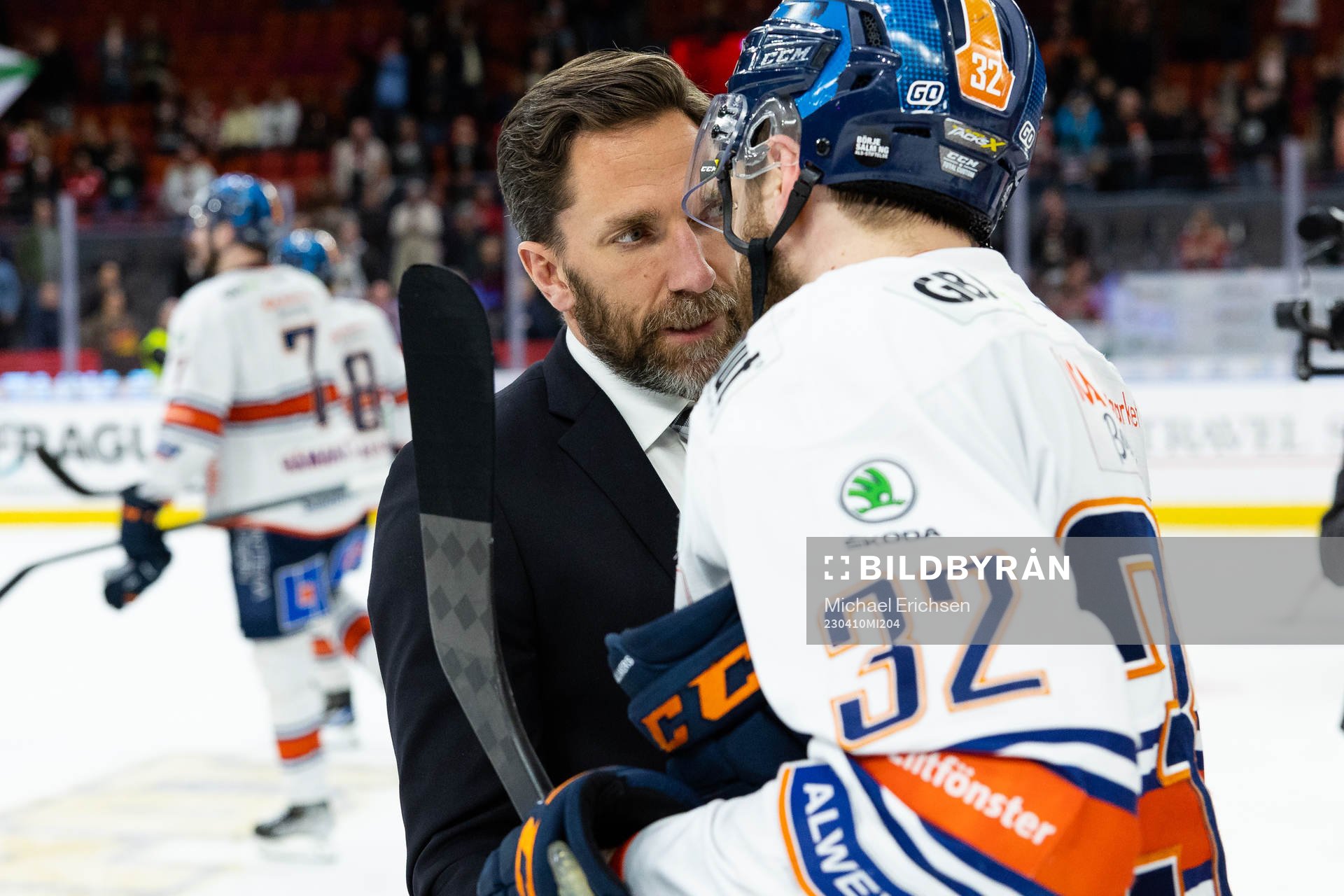 Frölundas Joel Lundqvist och Växjös Lukas Bengtsson
