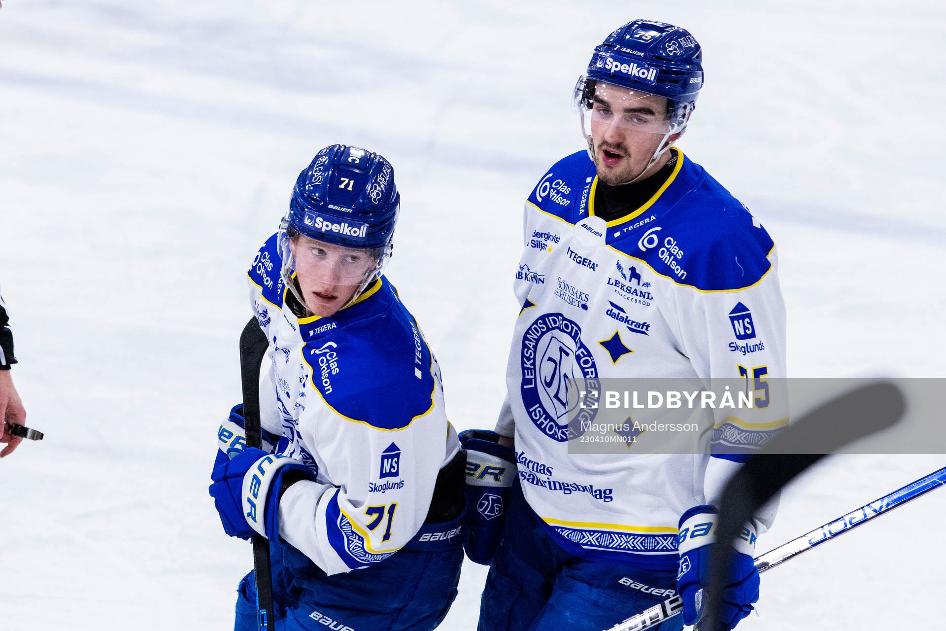 Leksands Eric Hultgren och Erik Olhans-Lind  jublar