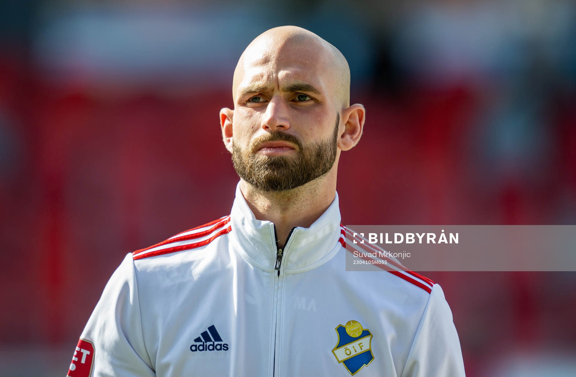 Östers Sebastian Hedlund under fotbollsmatchen i Superettan mellan Öster och Trelleborg den 10 april 2023 i Växjö. 