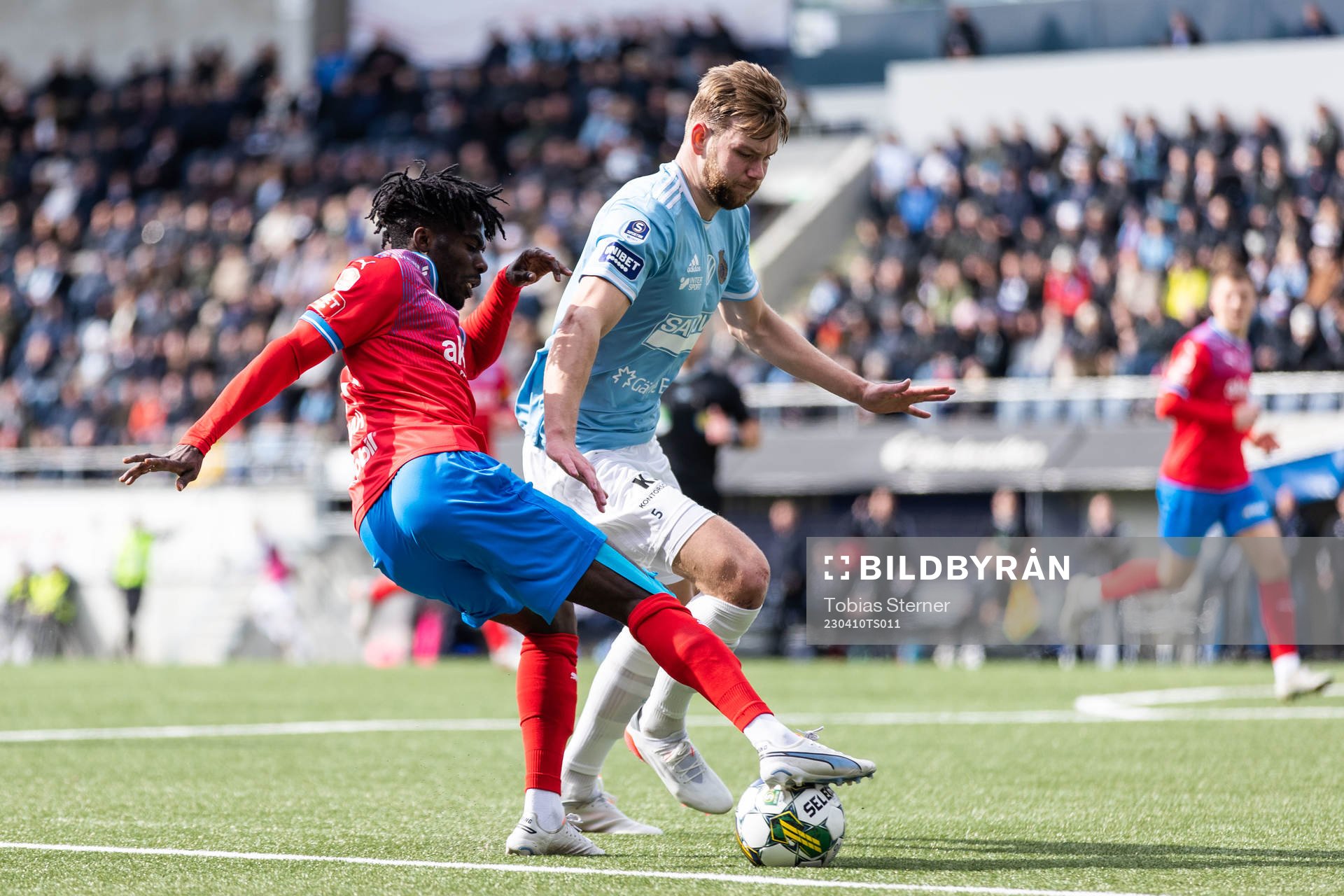 Helsingborgs Benjamin Acquah och Gefles Niclas Håkansson