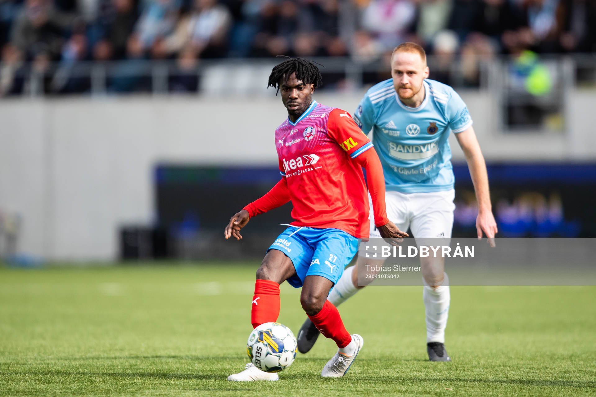 Helsingborgs Benjamin Acquah och Gefles Oscar Lundin