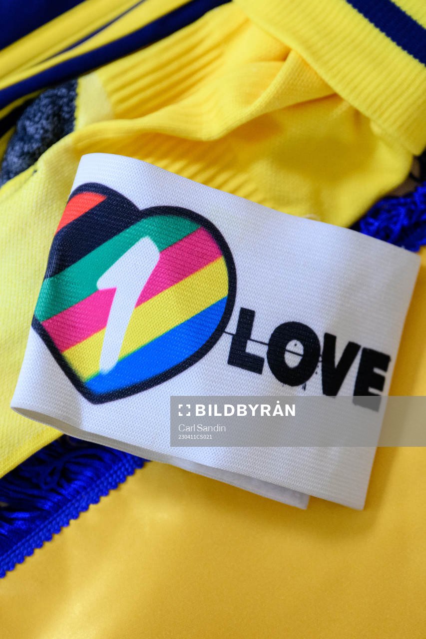 The One Love captains armband ahead the international