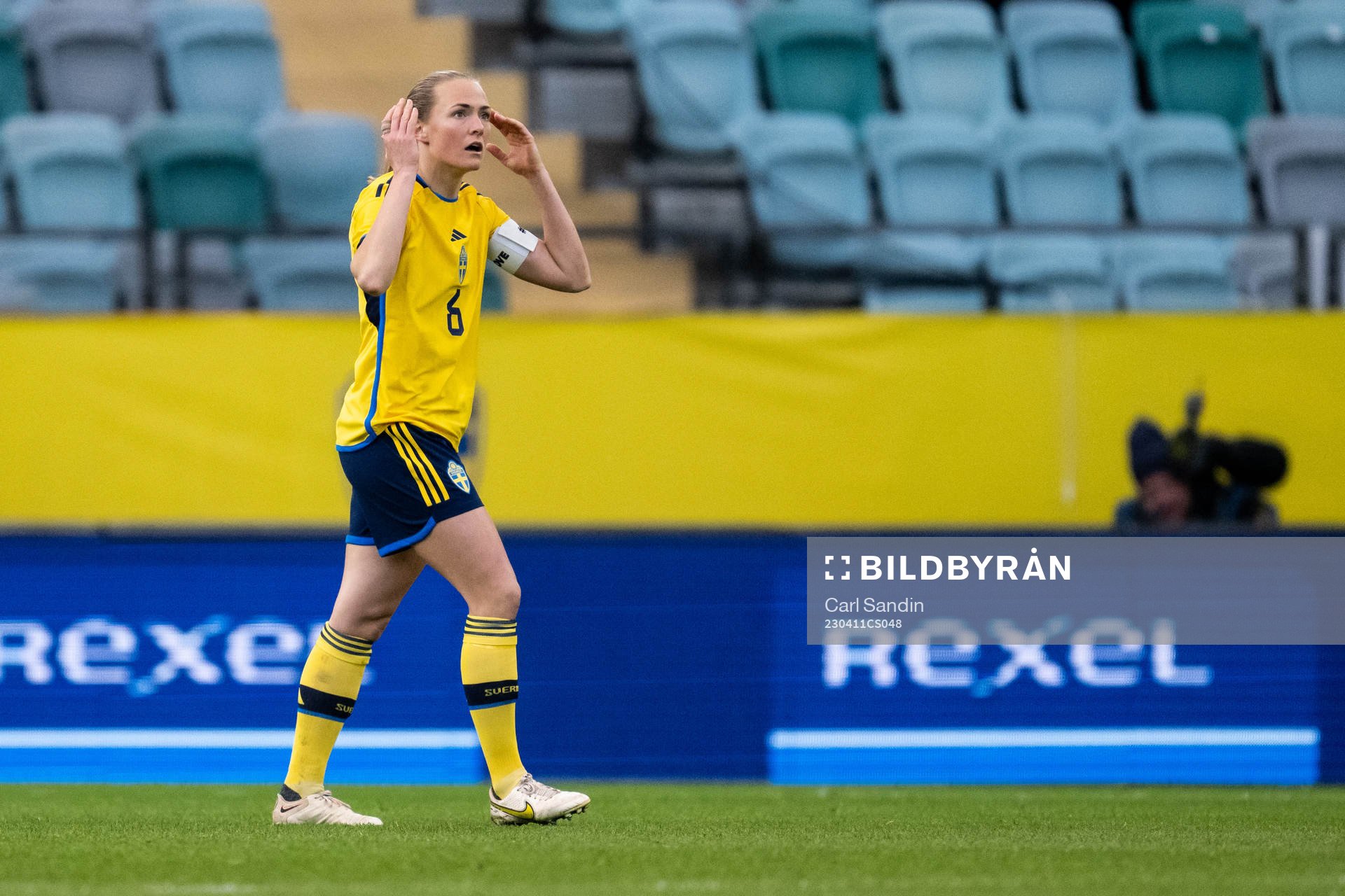 Magdalena Eriksson of Sweden looks dejected