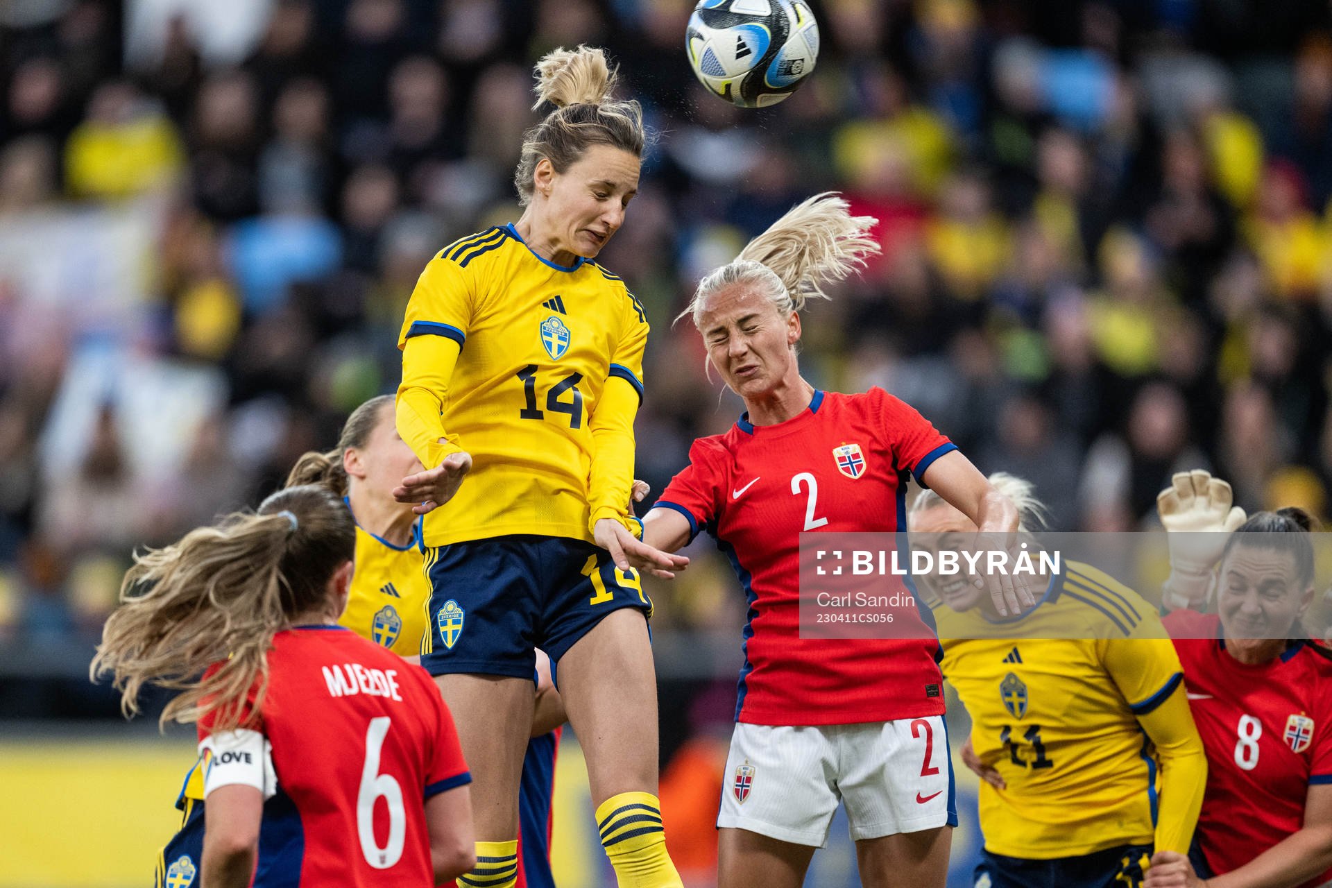 Nathalie Björn of Sweden scores 2-2