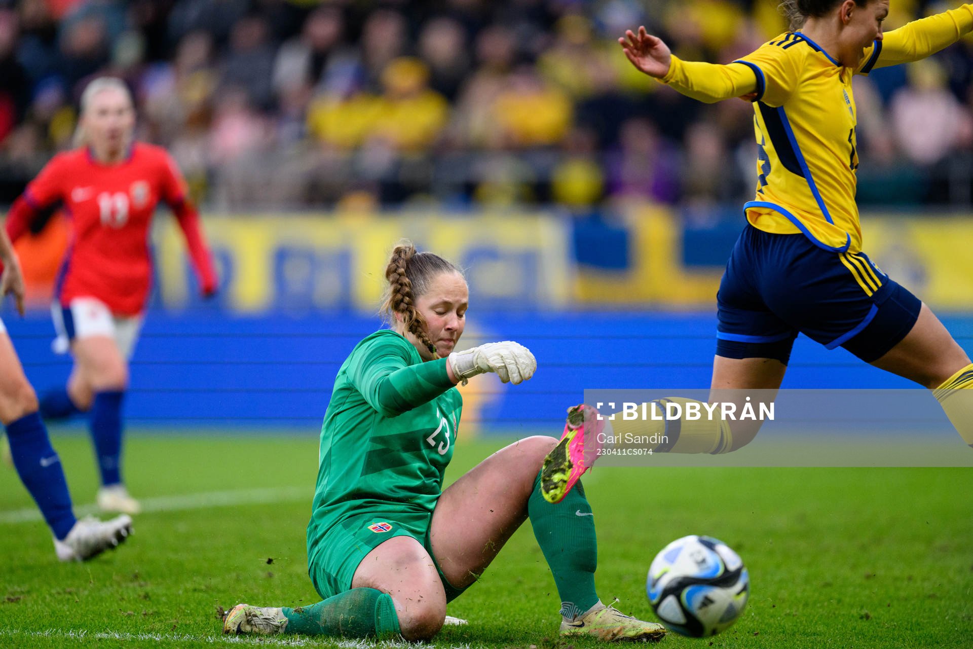 Goalkeeper Aurora Mikalsen of Norway