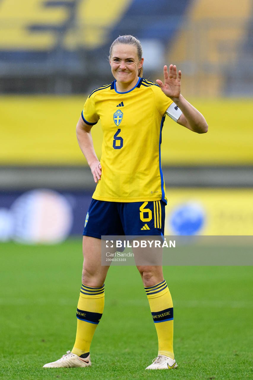 Magdalena Eriksson of Sweden reacts