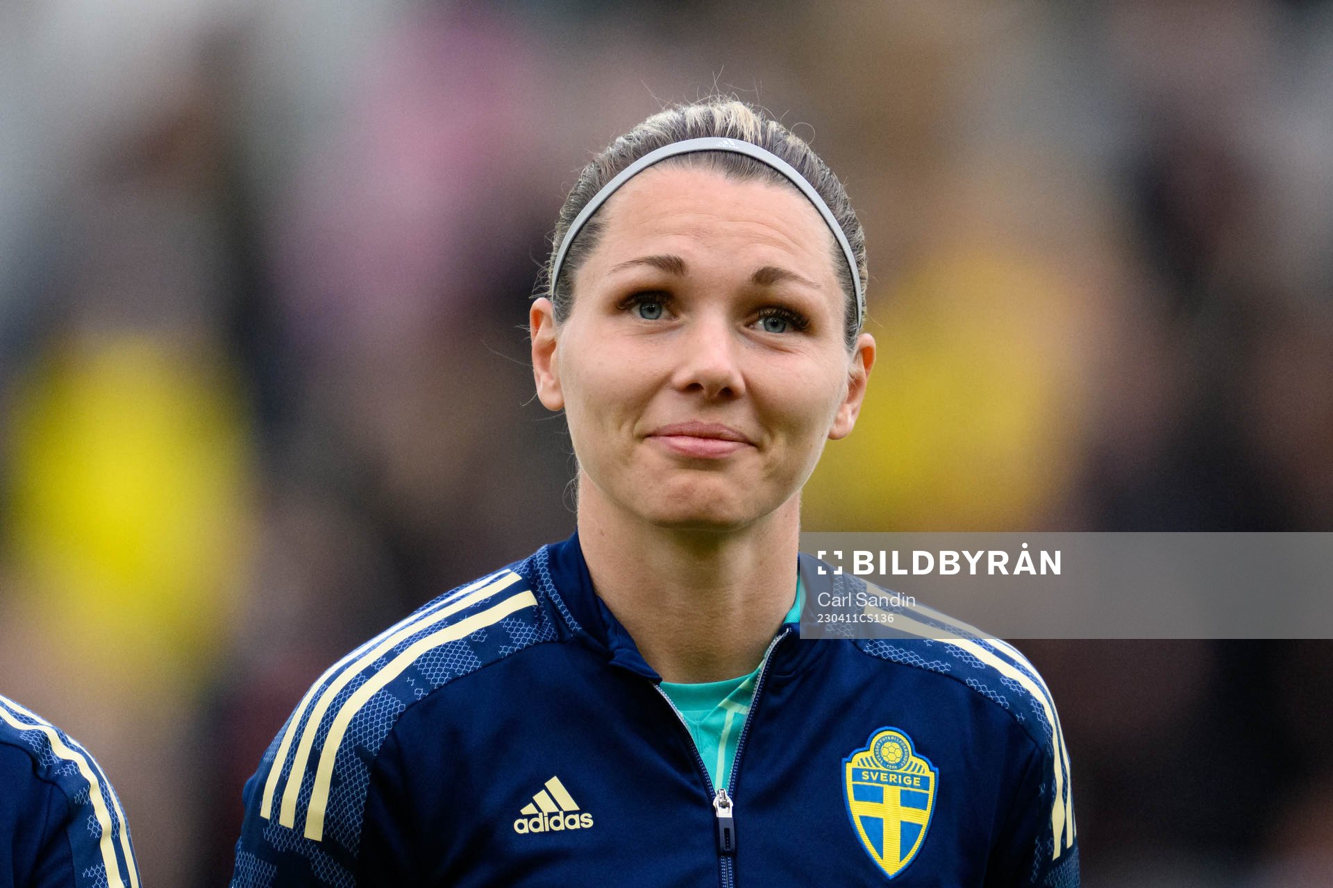 Goalkeeper Jennifer Falk of Sweden at lineup