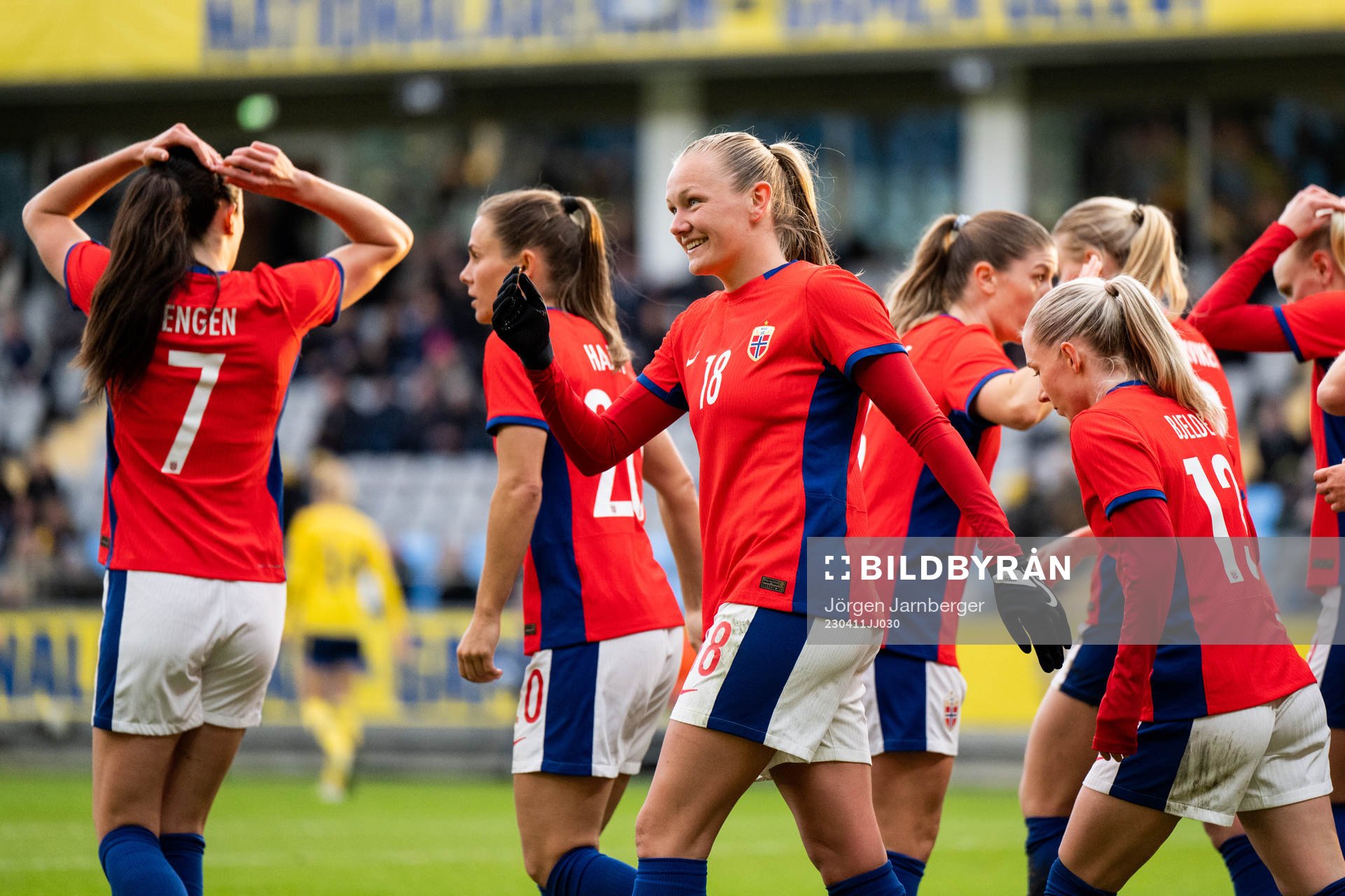 Frida Maanum of Norway celebrates