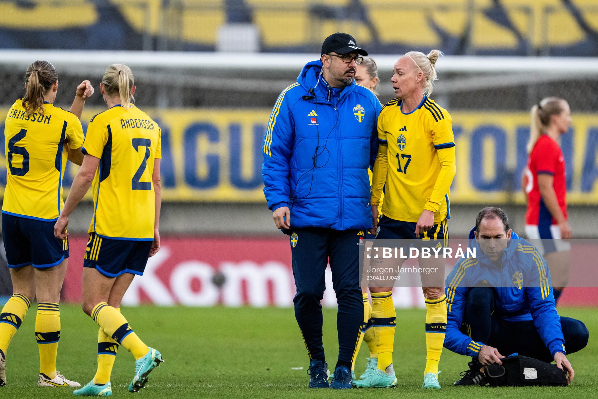 Caroline Seger of Sweden leaves the pitch
