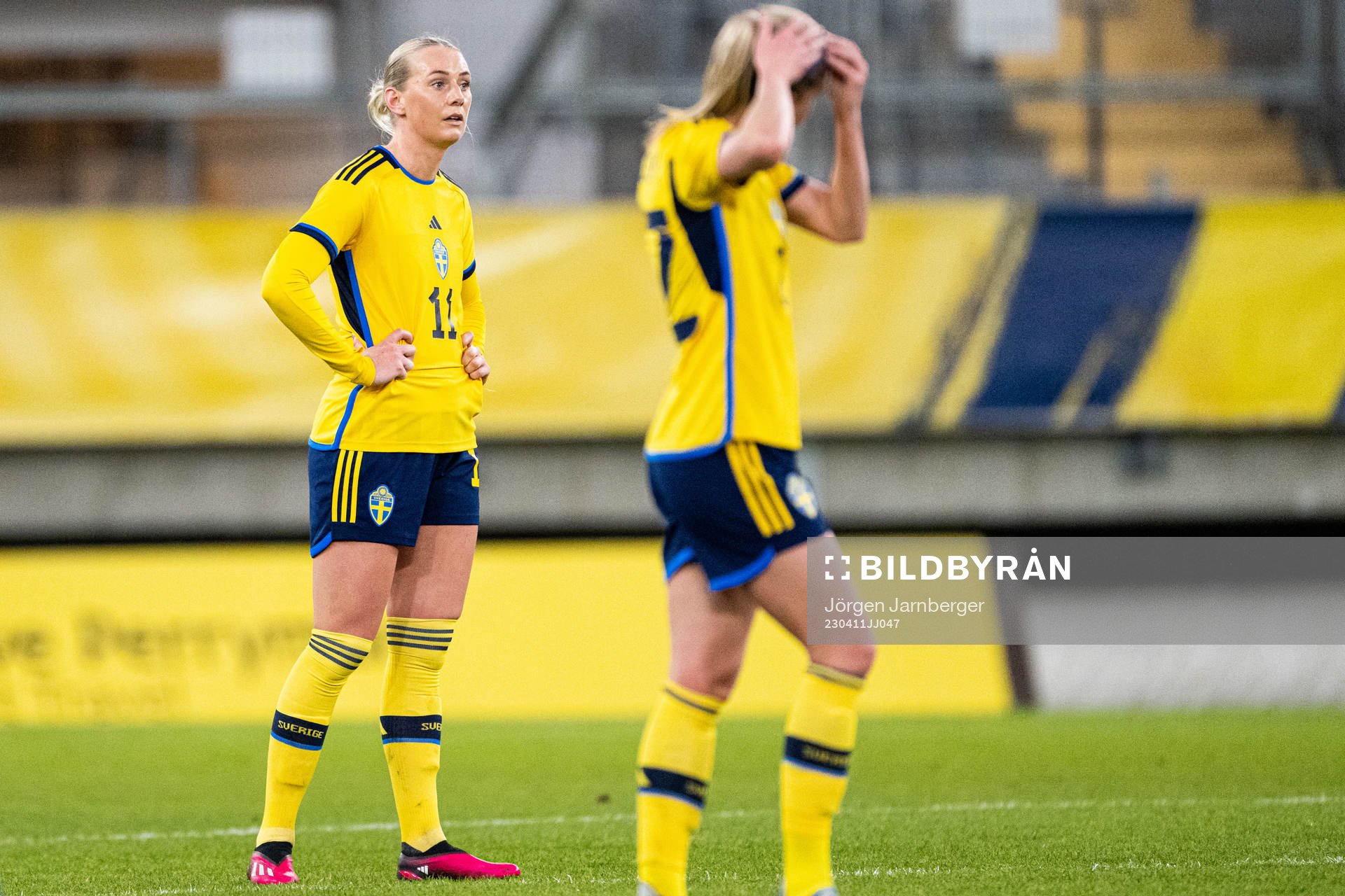 Stina Blackstenius of Sweden looks dejected