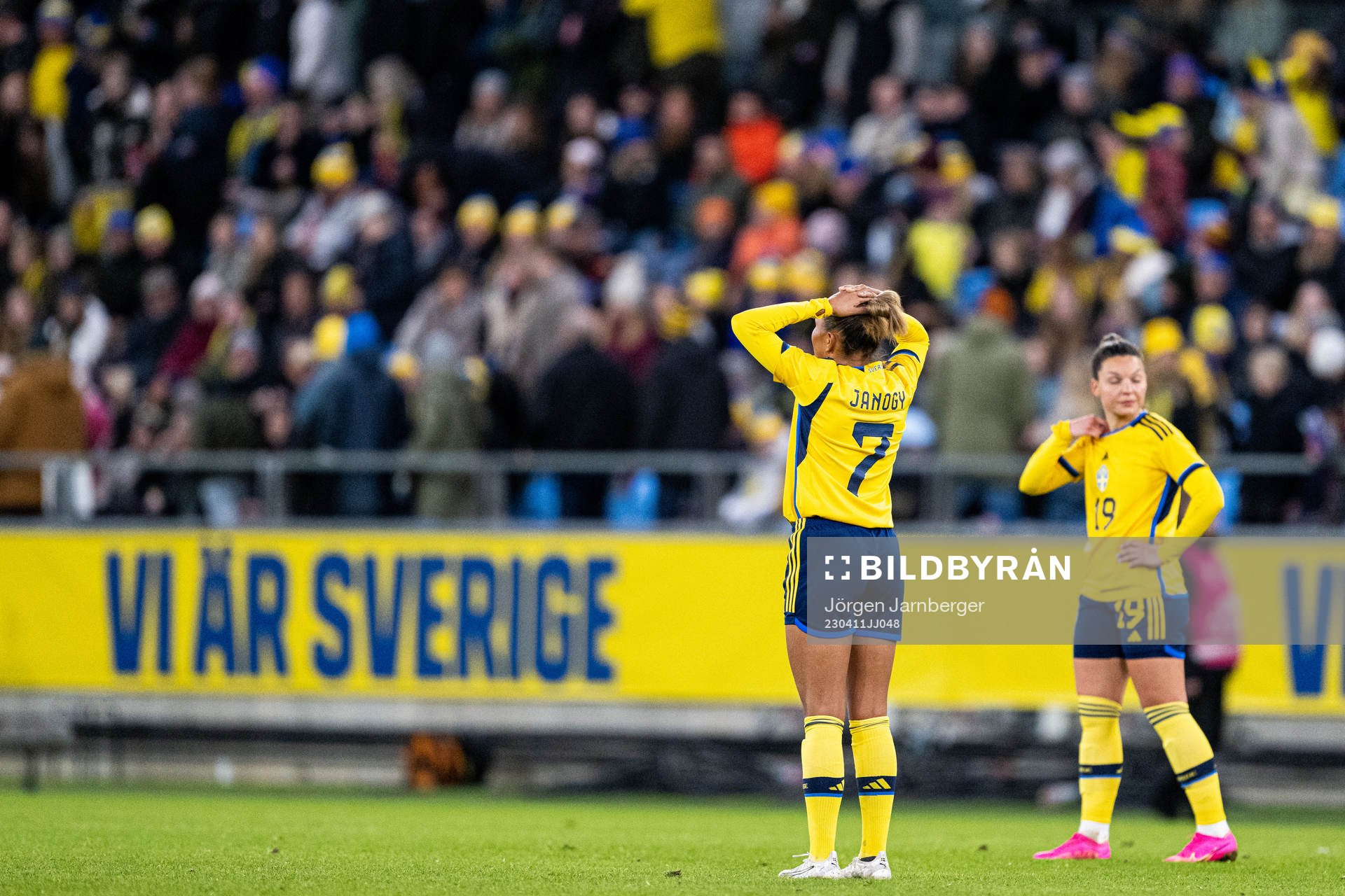Madelen Janogy and Johanna Rytting Kaneryd of Sweden looks