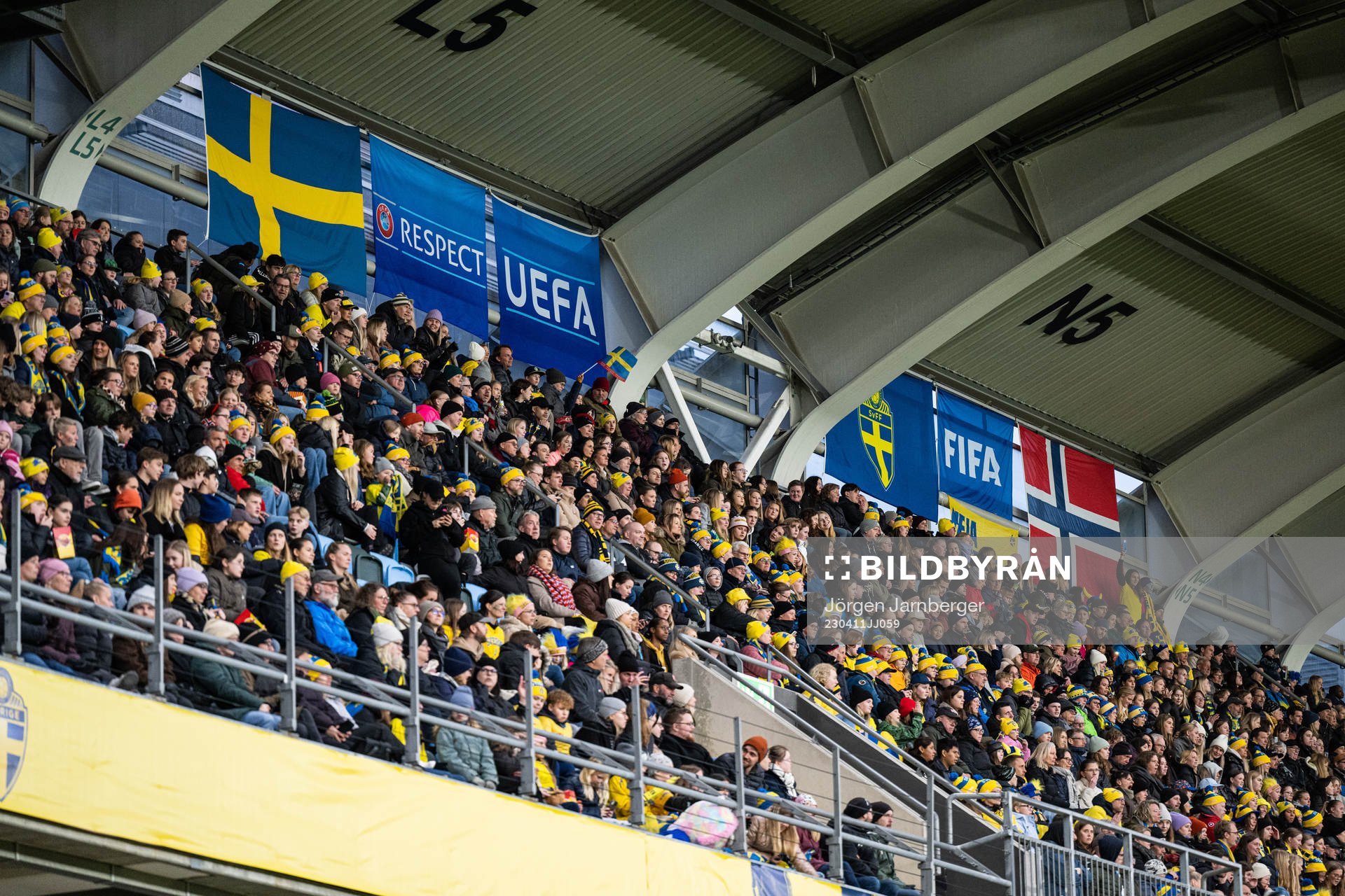 Spectators in the stands
