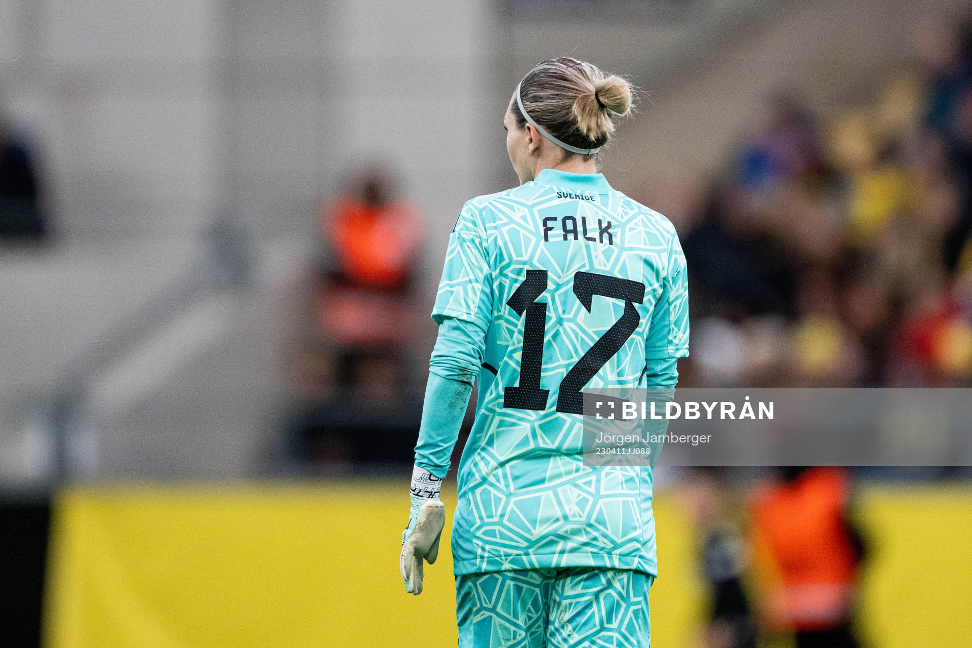Goalkeeper Jennifer Falk of Sweden