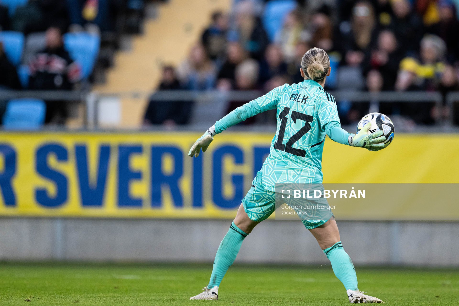 goalkeeper Jennifer Falk of Sweden