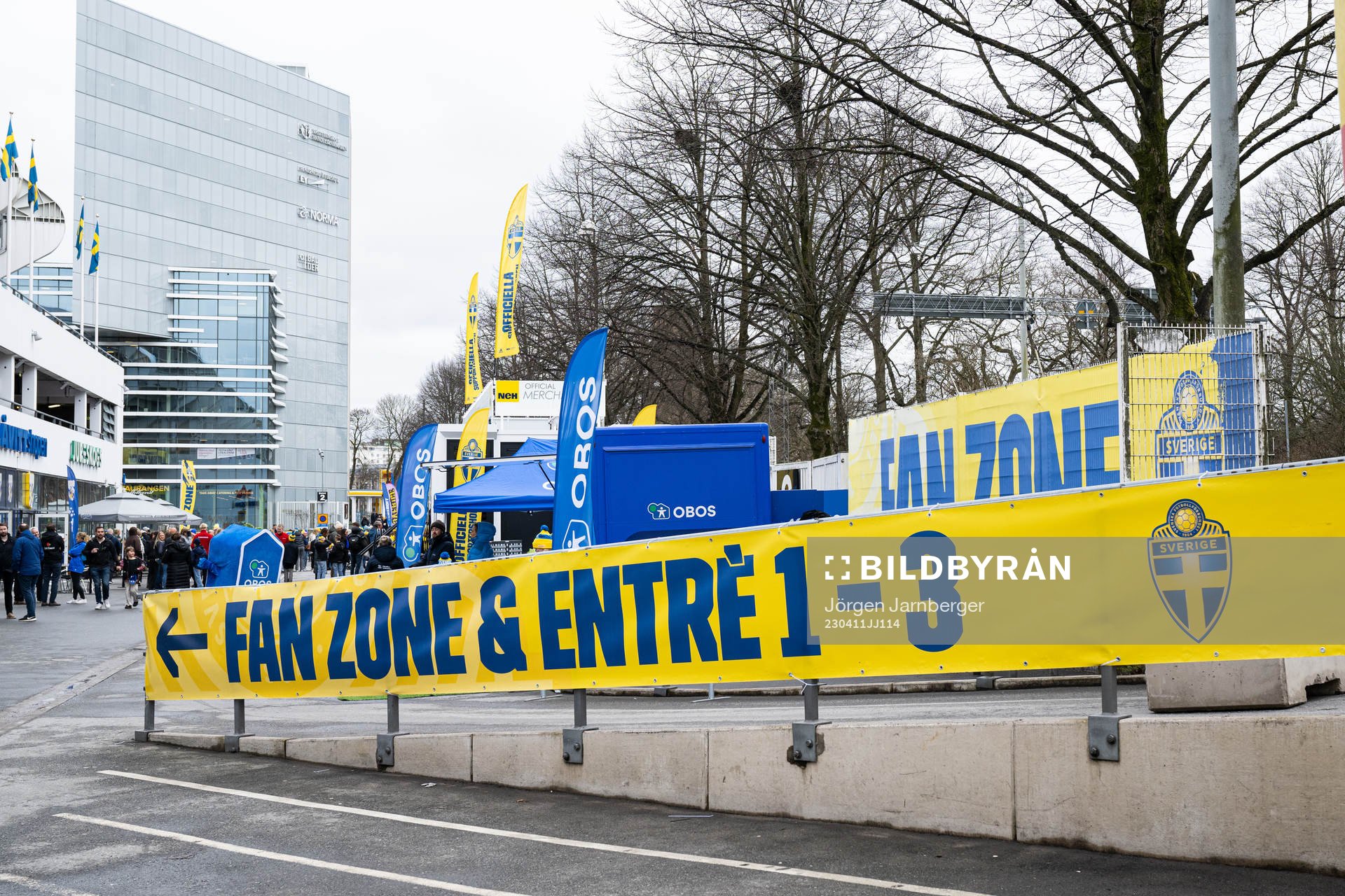 Arena entrance and fan zone
