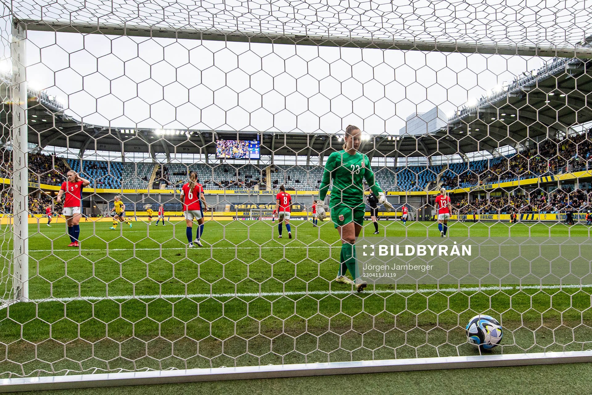 Goalkeeper Aurora Mikalsen of Norway looks dejected