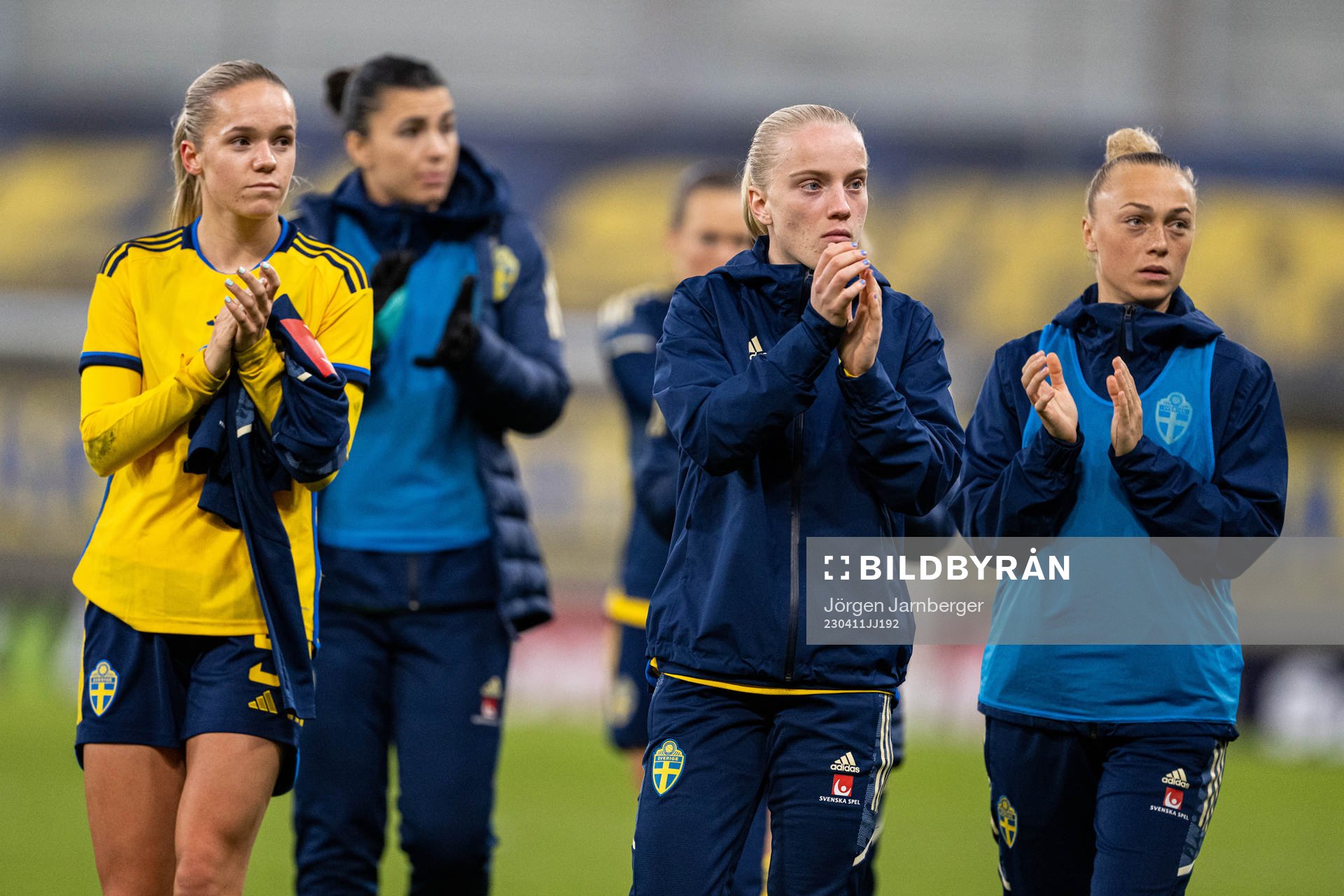 Hanna Lundkvist, Anna Sandberg and Hanna Bennison of Sweden