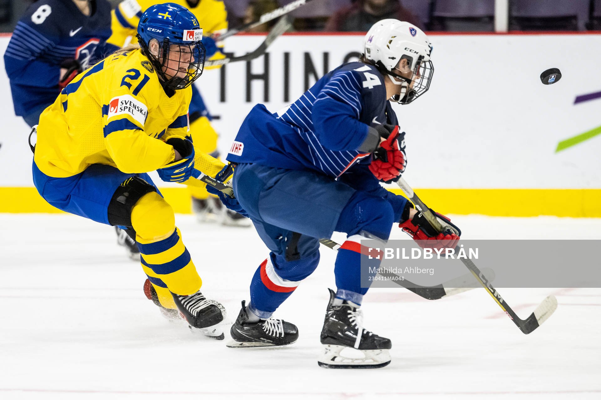 Lova Blom of Sweden and Athena Locatelli of France