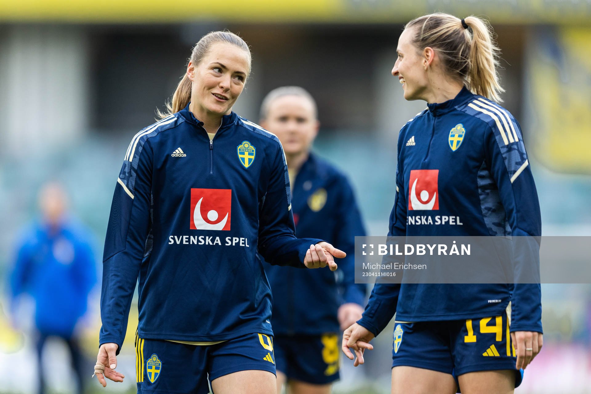Magdalena Eriksson and Nathalie Björn of Sweden