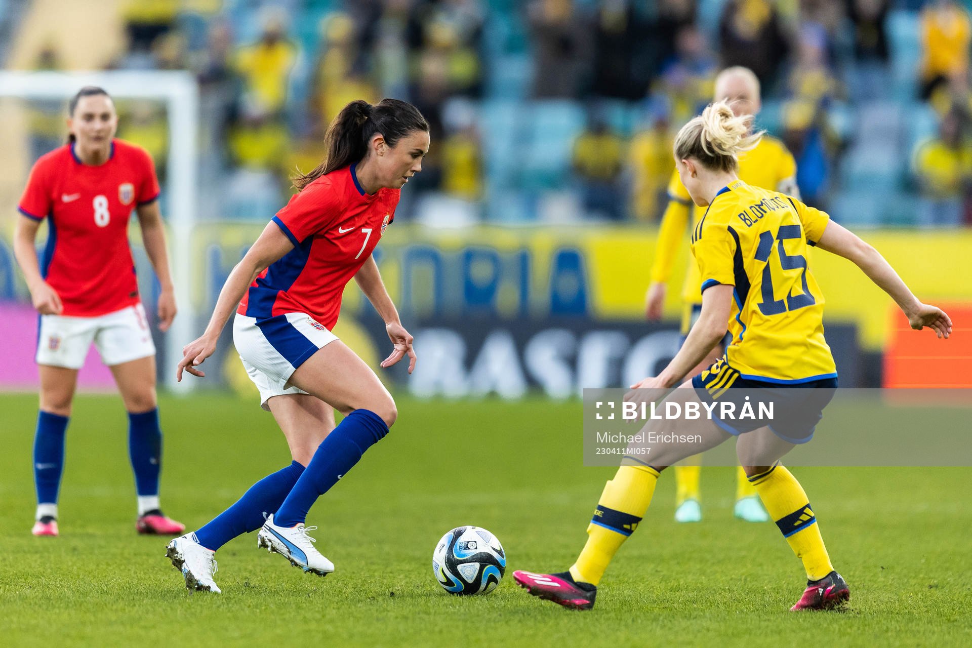 Ingrid Syrstad Engen of Norway and Rebecka Blomqvist of