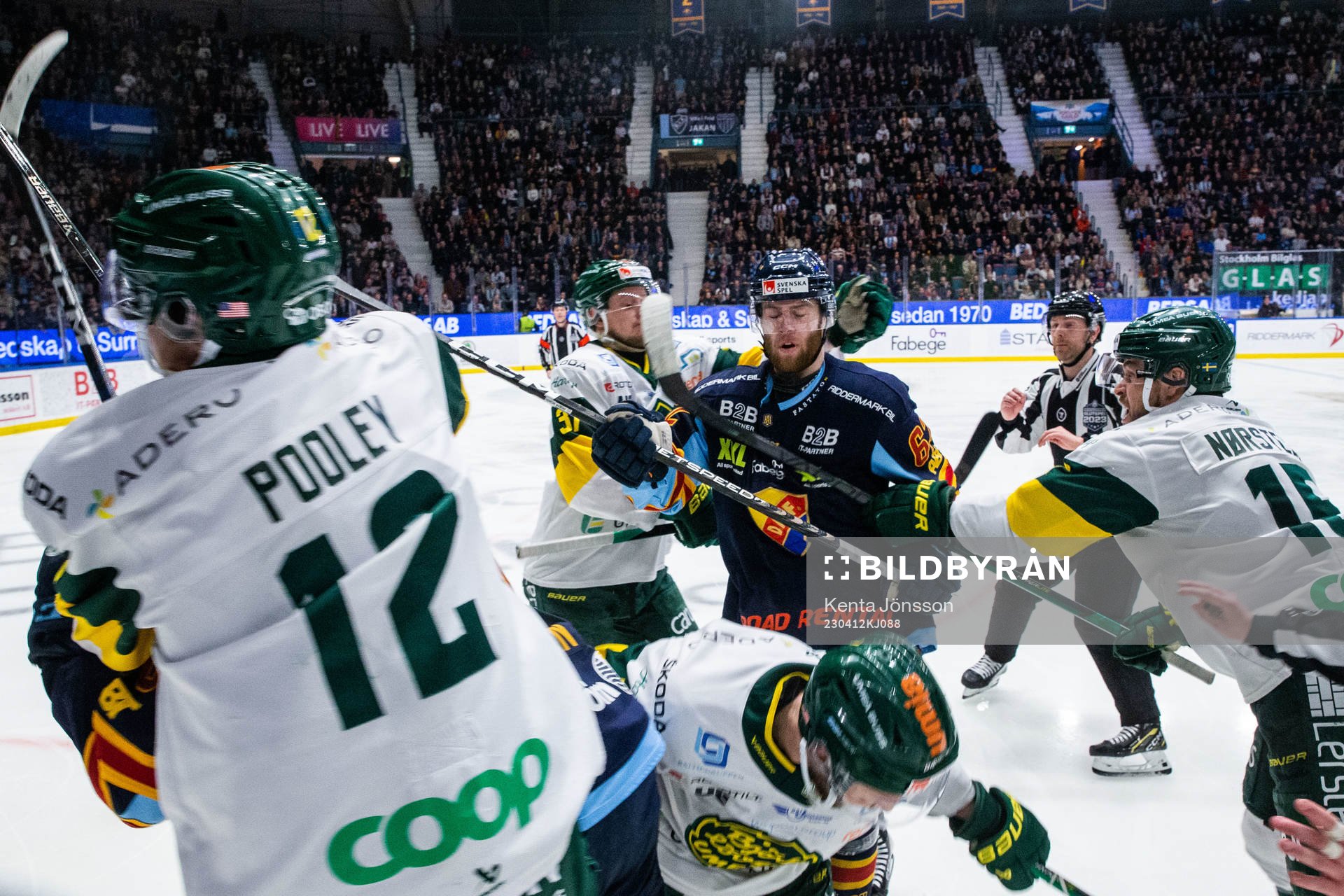 Slagsmål mellan Djurgårdens och Björklövens spelare