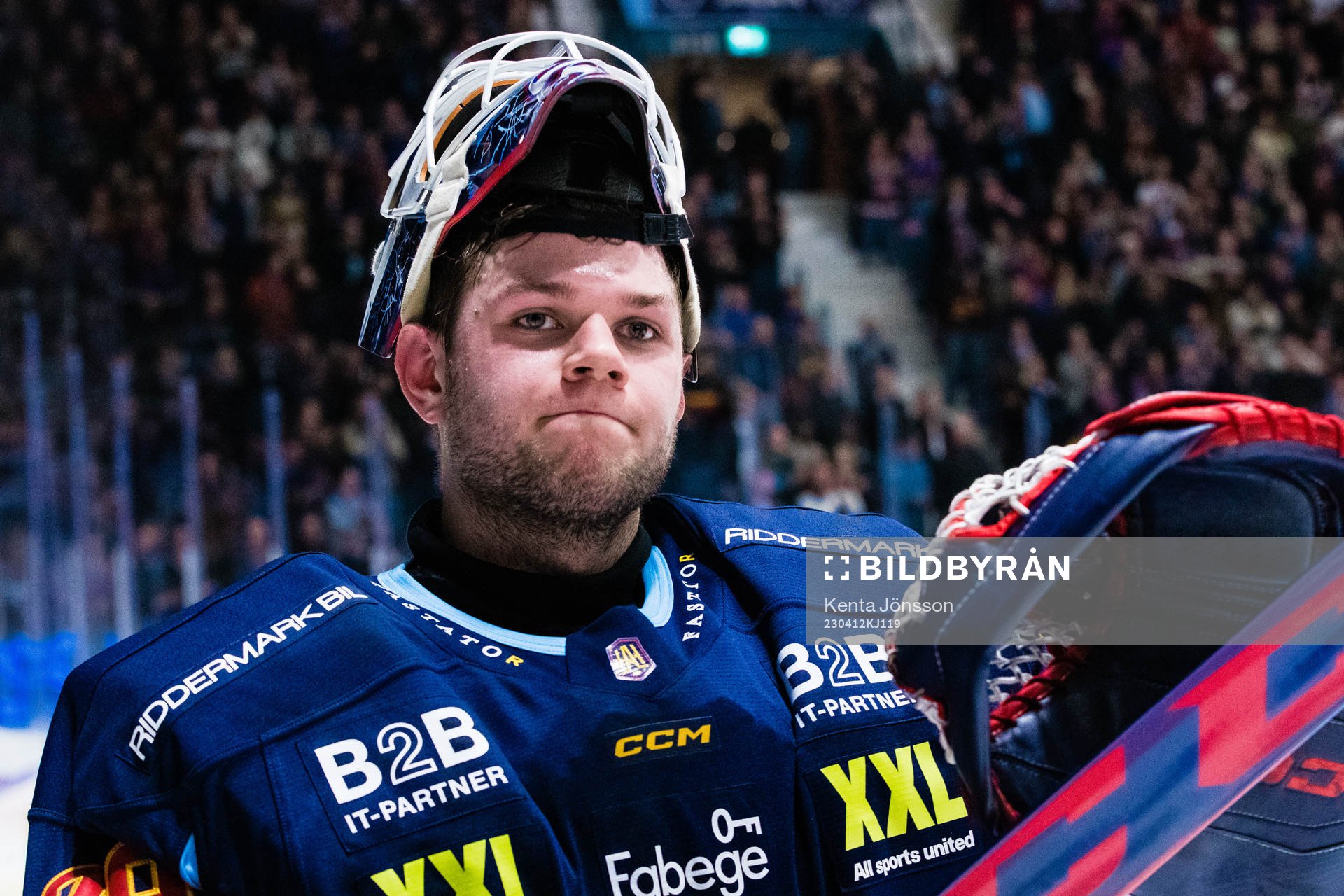 Djurgårdens målvakt Jesper Myrenberg jublar
