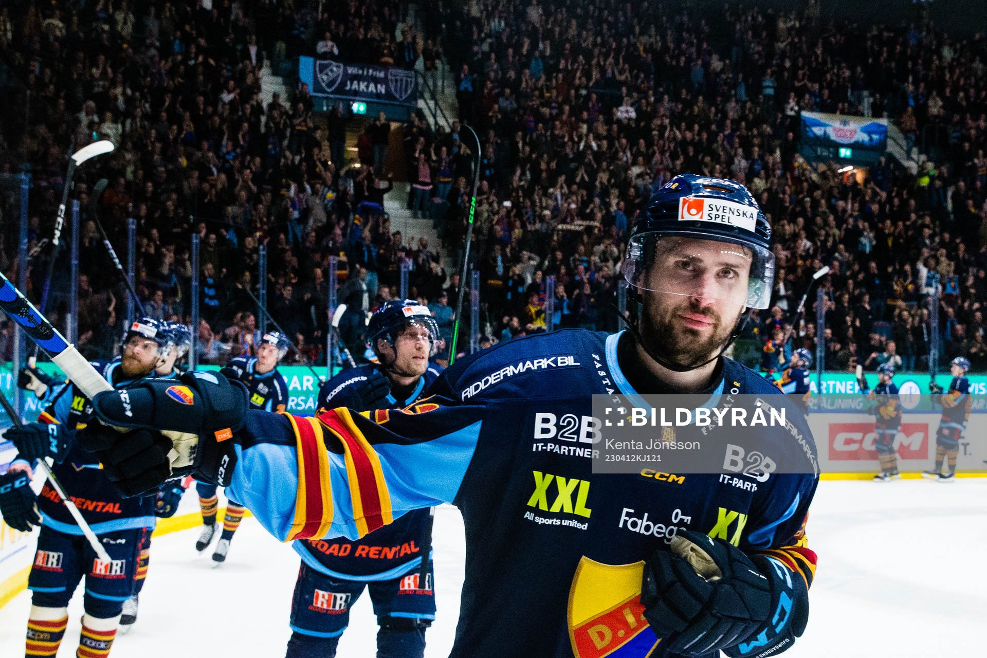 Djurgårdens Marcus Kruger jublar