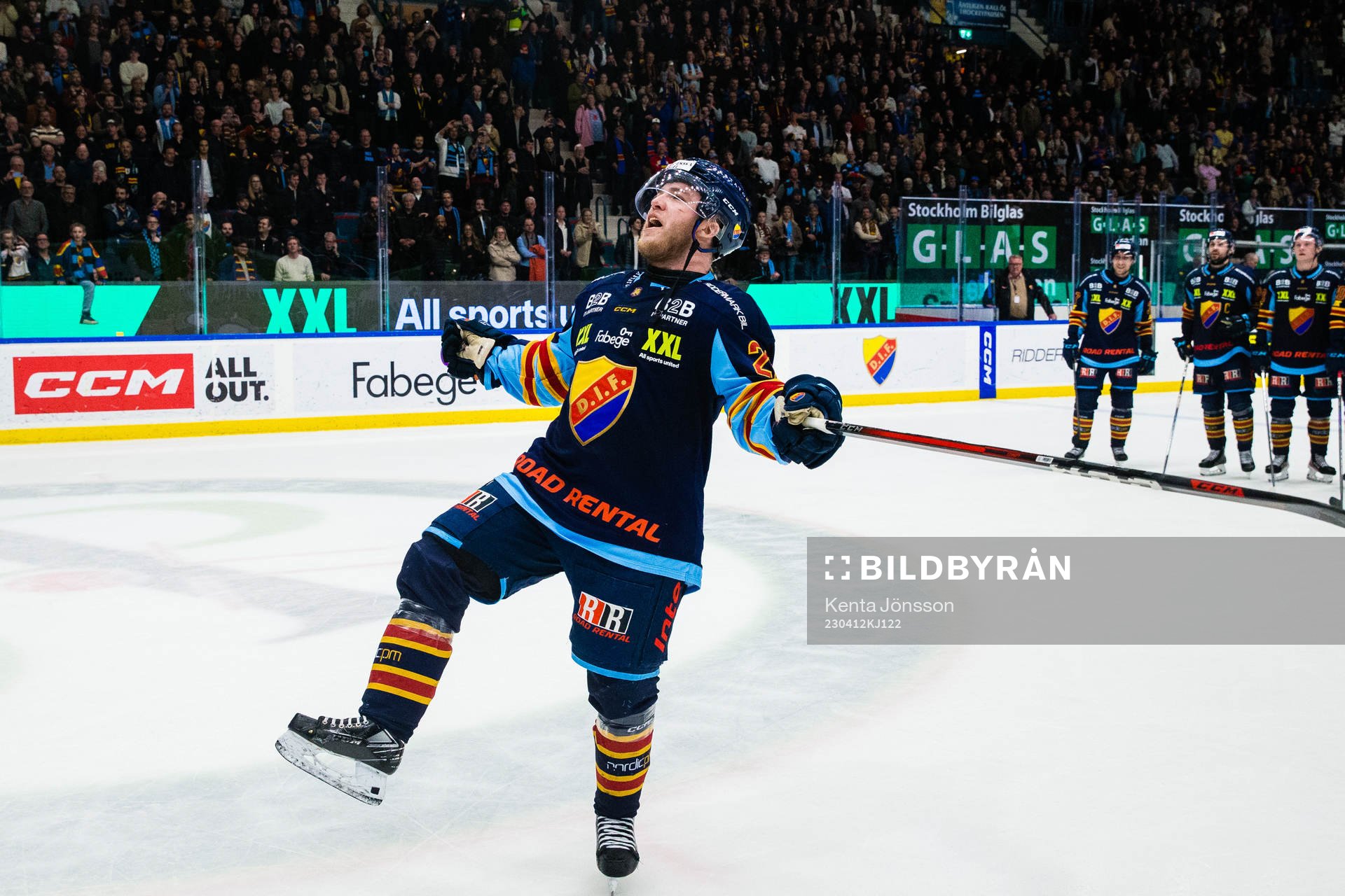 Djurgårdens Emil Berglund jublar