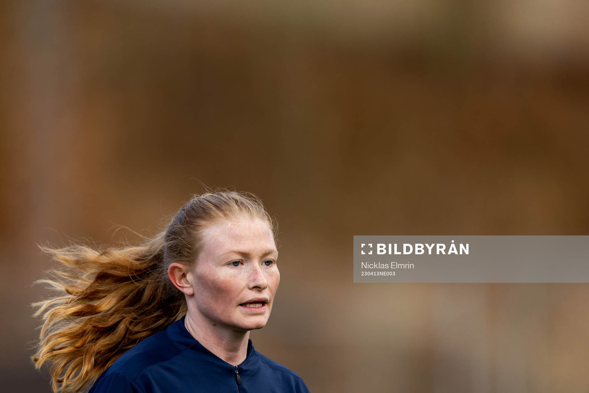 Örgrytes Mathilda Sjöström under en träning den 13 april 2023 i Göteborg. 