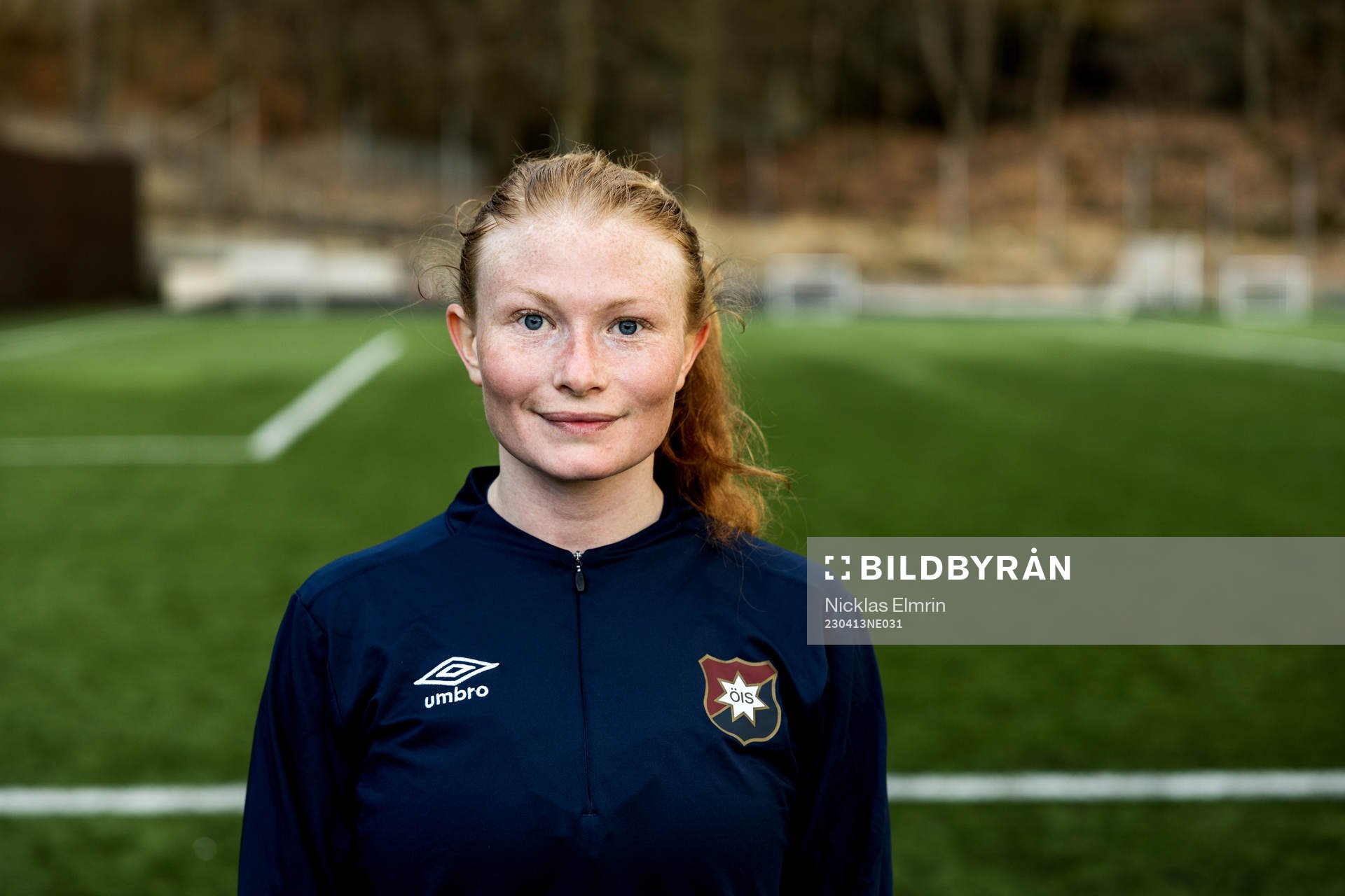 Örgrytes Mathilda Sjöström under en träning den 13 april 2023 i Göteborg. 