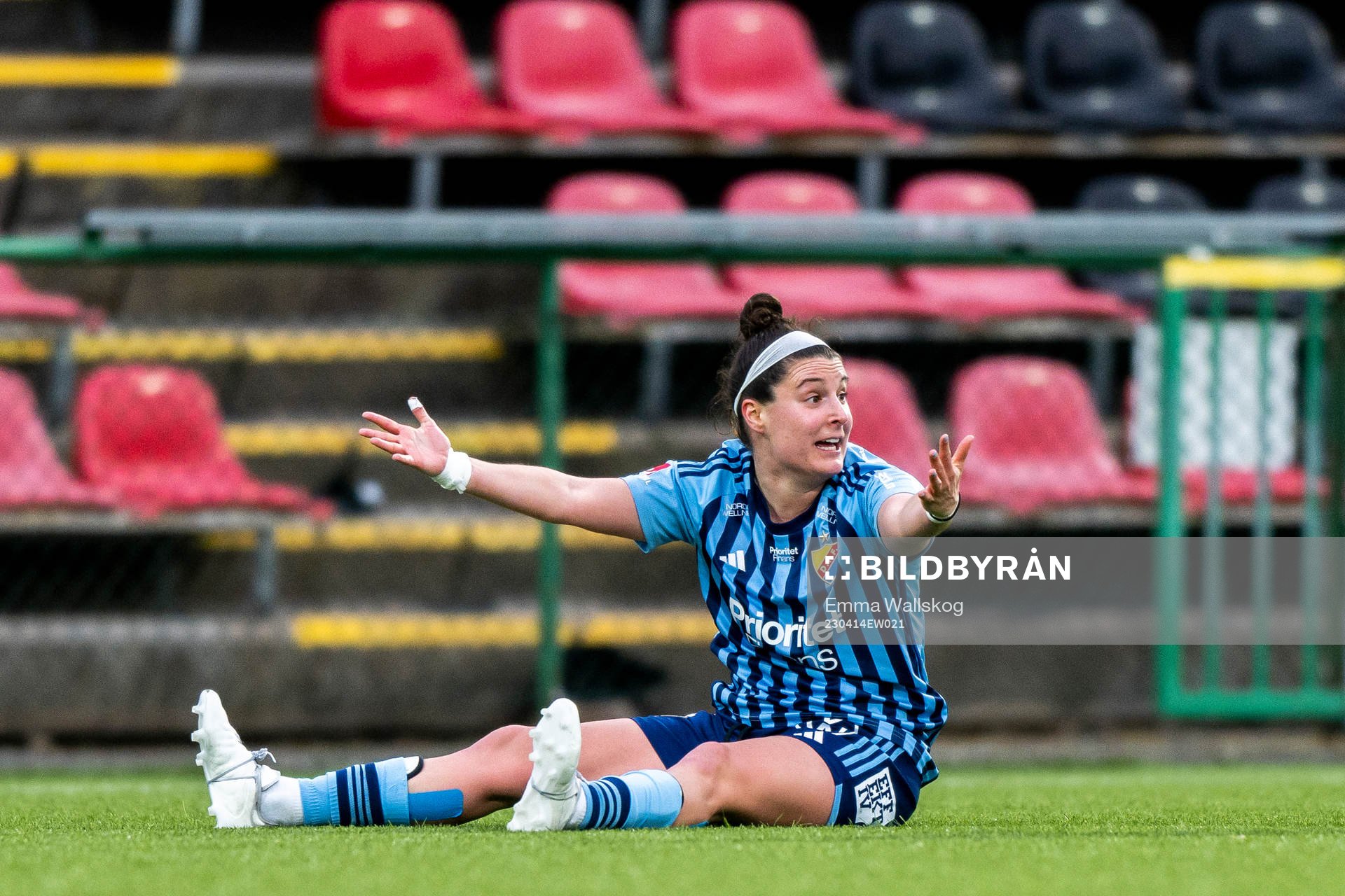 Djurgårdens Hayley Dowd reagerar