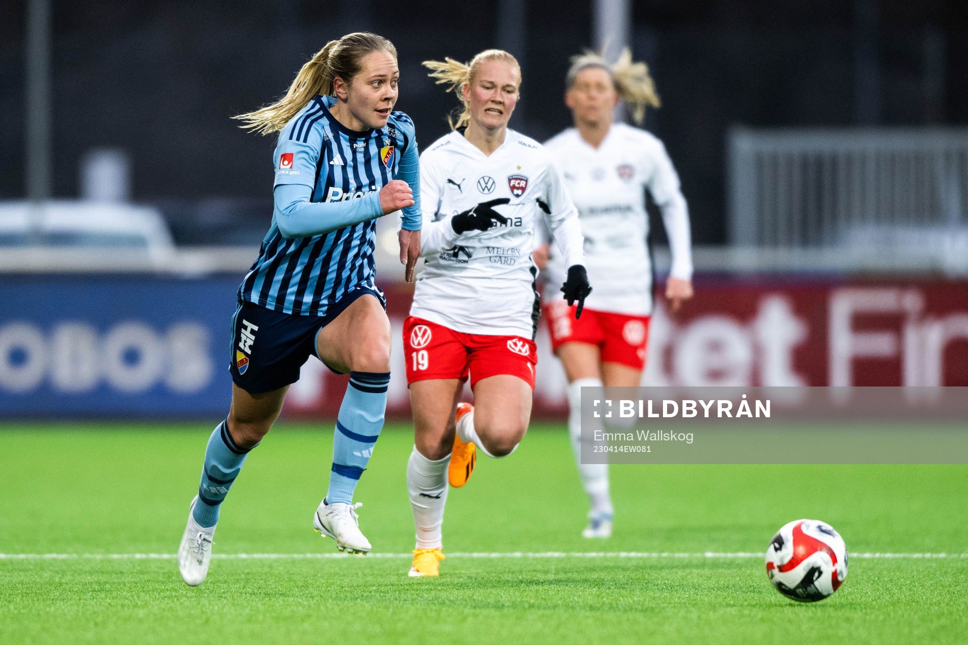 Djurgårdens Alice Bergström och FC Rosengårds Sofie