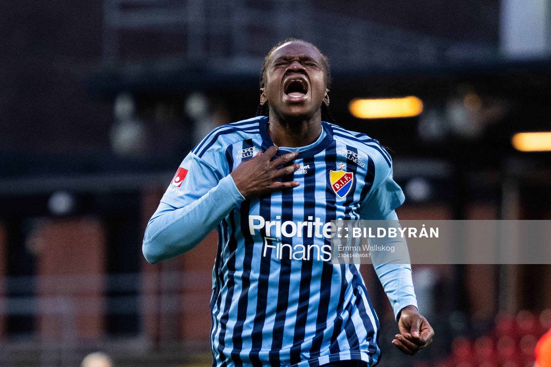 Djurgårdens Flavine Mawete Musolo deppar