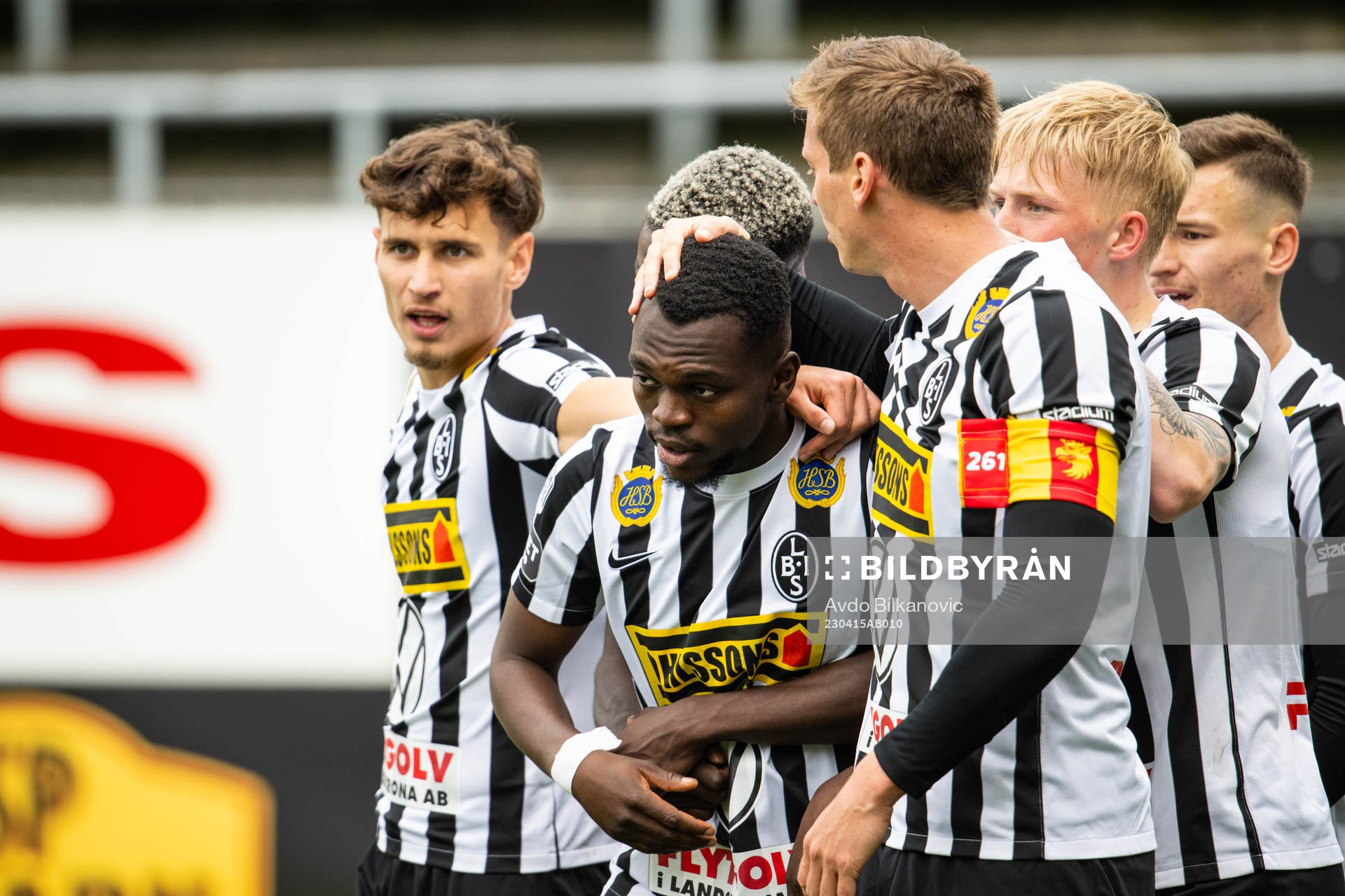 Landskronas Kofi Asare jublar