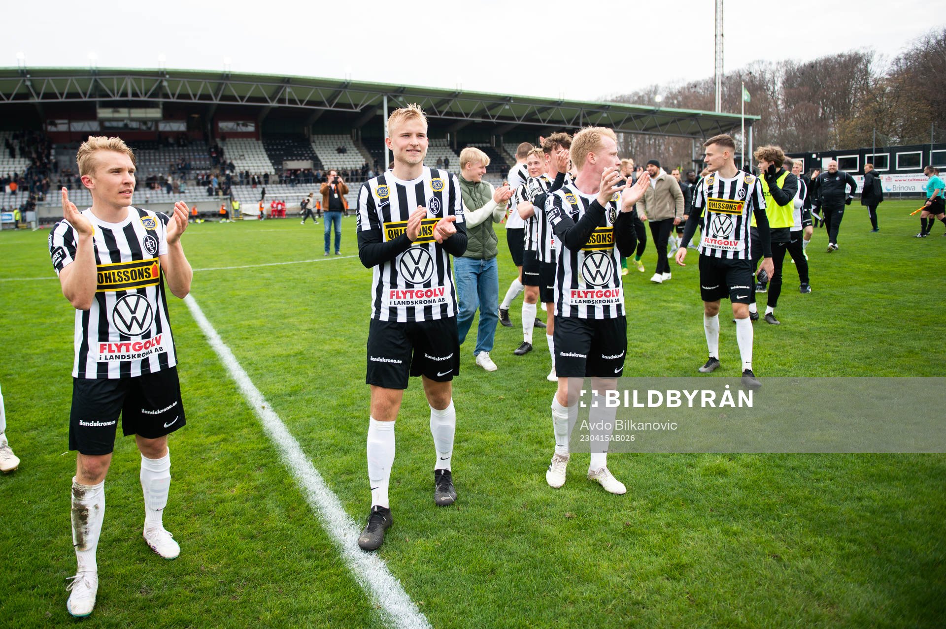 Landskronas spelare jublar