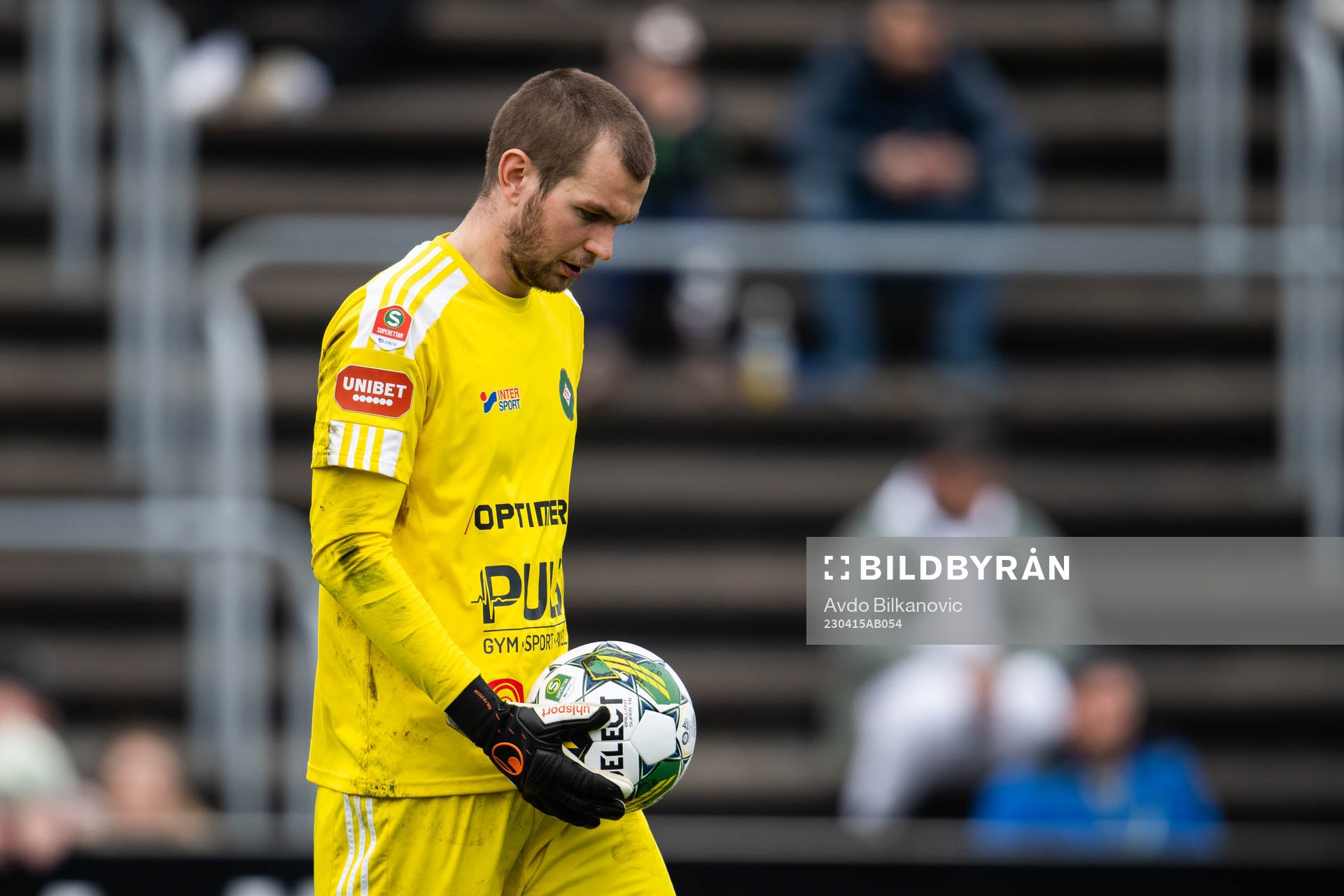 Skövde AIKs målvakt Markus Fröjd deppar