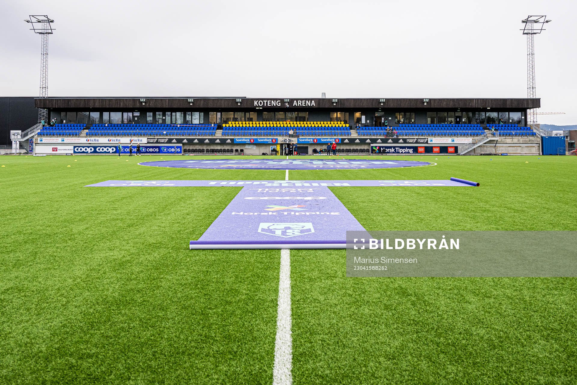 Koteng Arena ahead of the Toppserien football match between Rosenborg and Røa on April 15, 2023 in Trondheim.