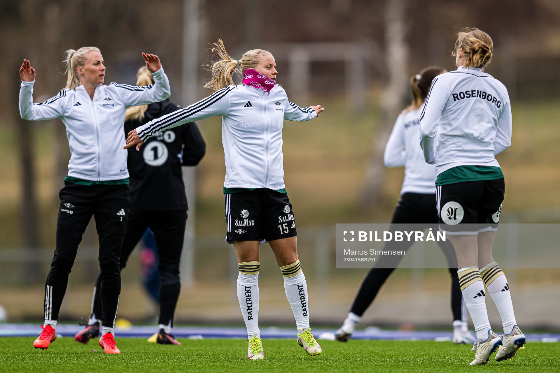 Celine Emilie Nergård of Rosenborg warms up