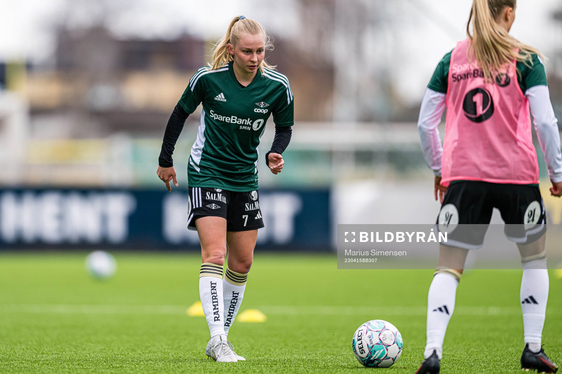 Emilie Marie Joramo of Rosenborg warms up