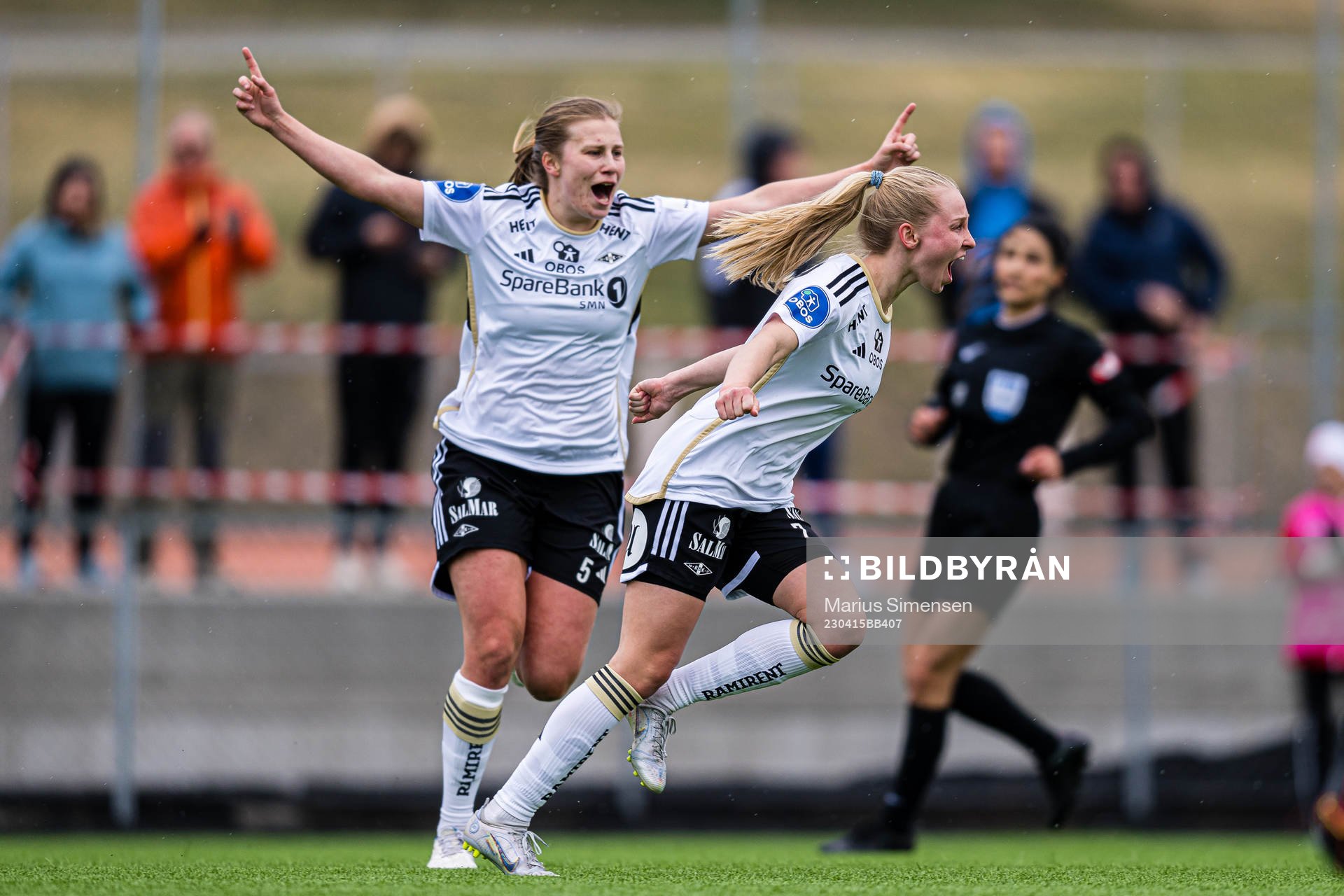 Emilie Marie Joramo of Rosenborg celebrates